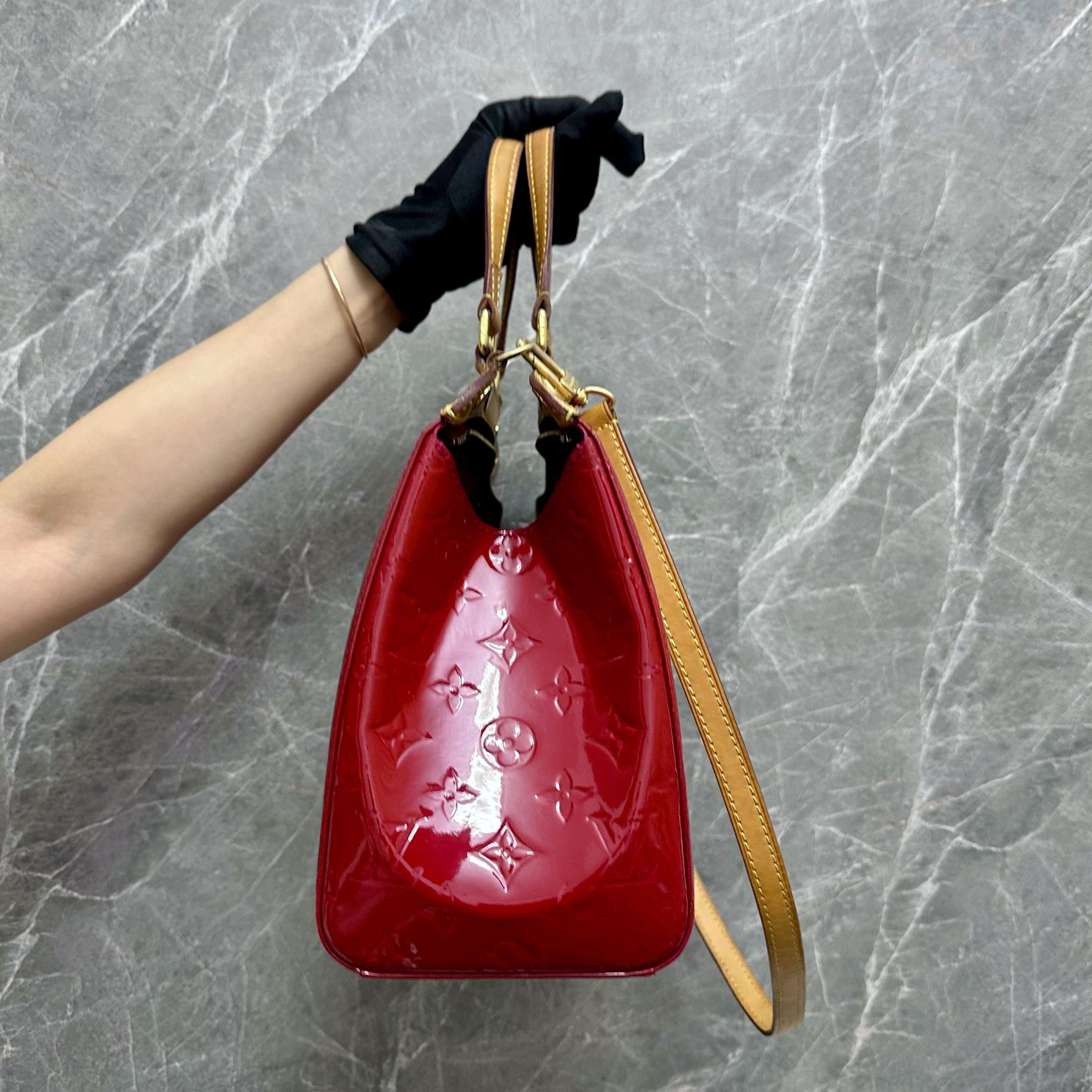 LV Brea PM Vernis Red Patent Leather - Luxury Evermore