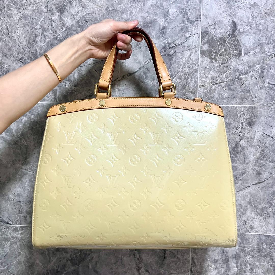 LV Louis Vuitton Brea GM Patent Leather White - Luxury Evermore