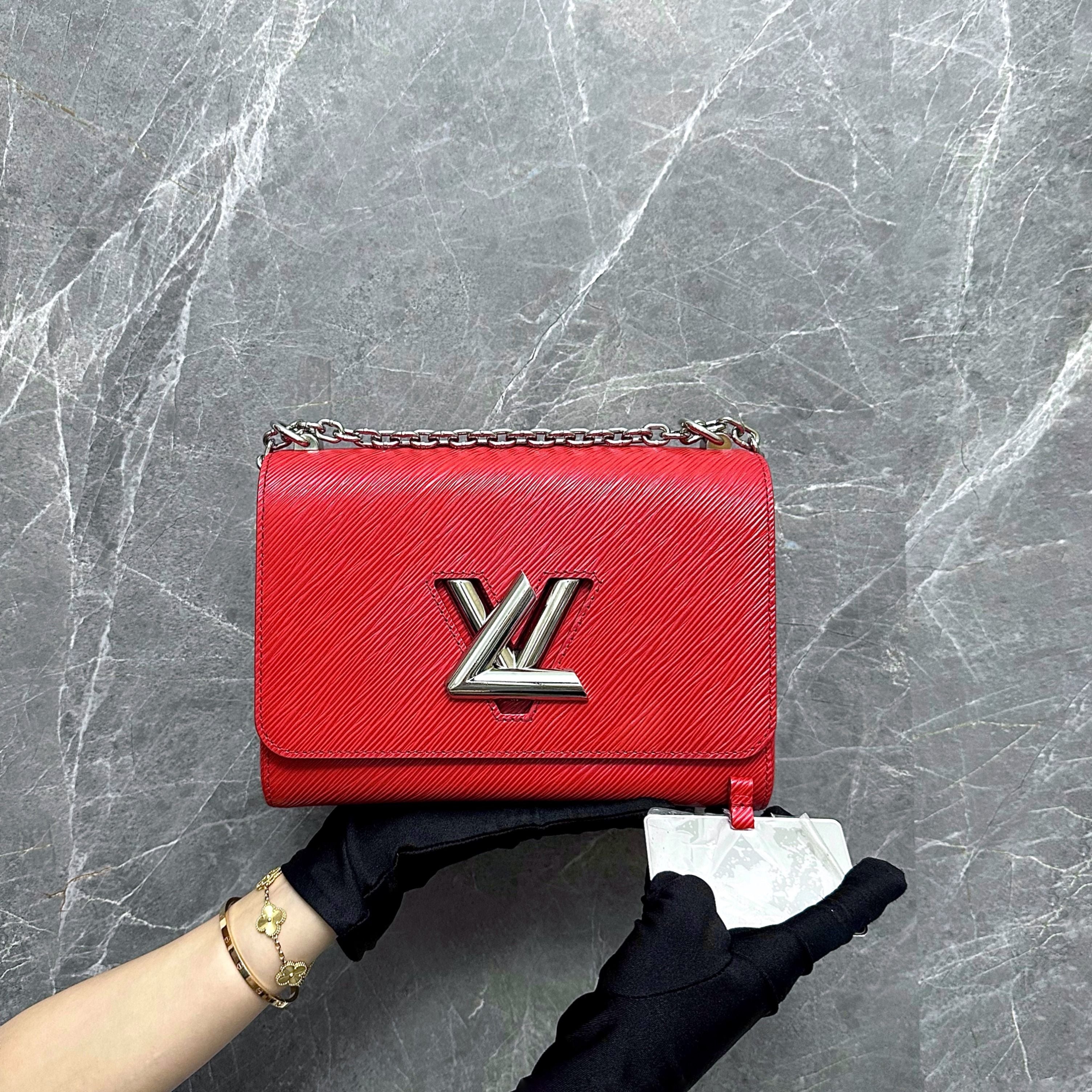 LV Louis Vuitton Twist MM EPI Leather Red SHW - Luxury Evermore