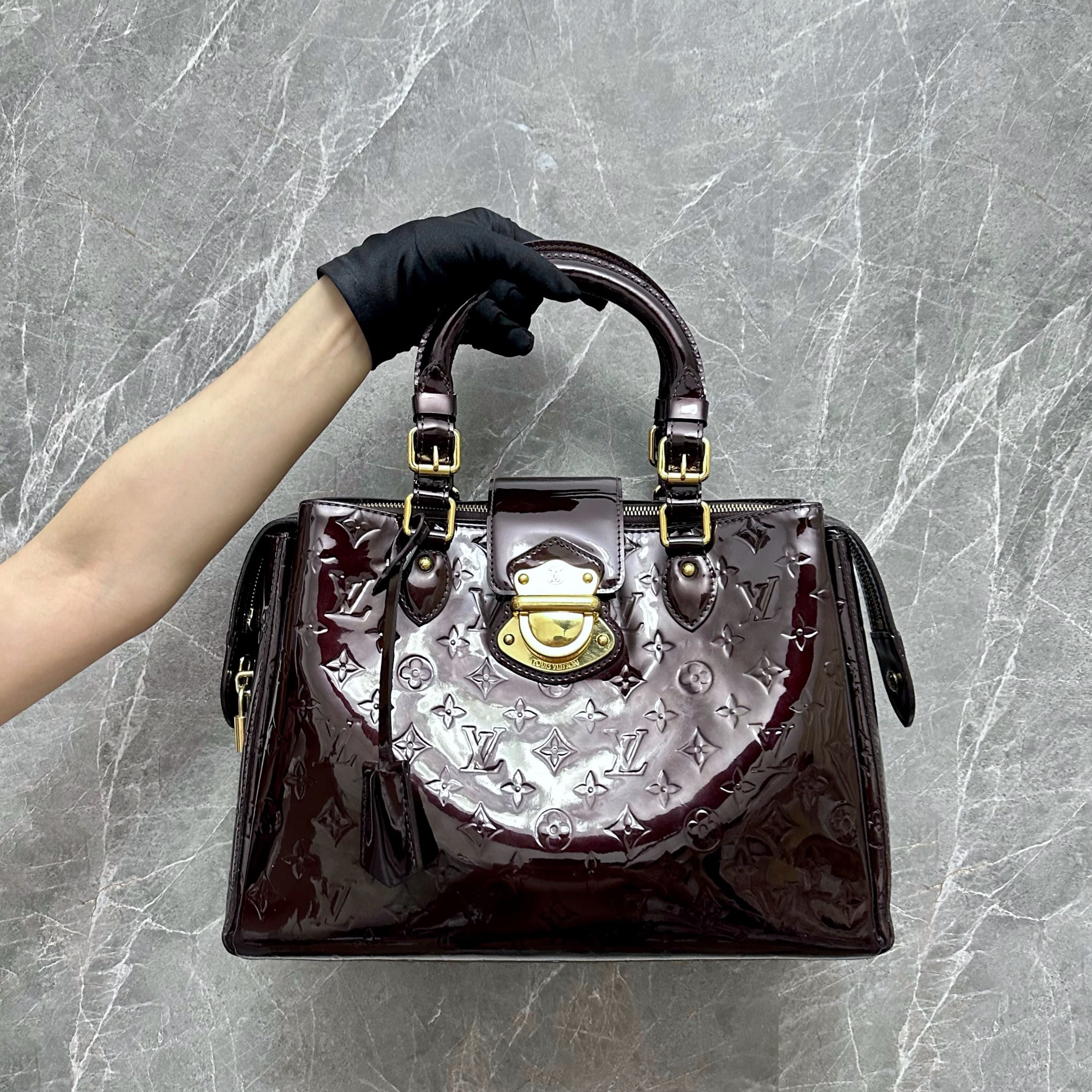 LV Melrose Avenue Vernis Burgundy - Luxury Evermore