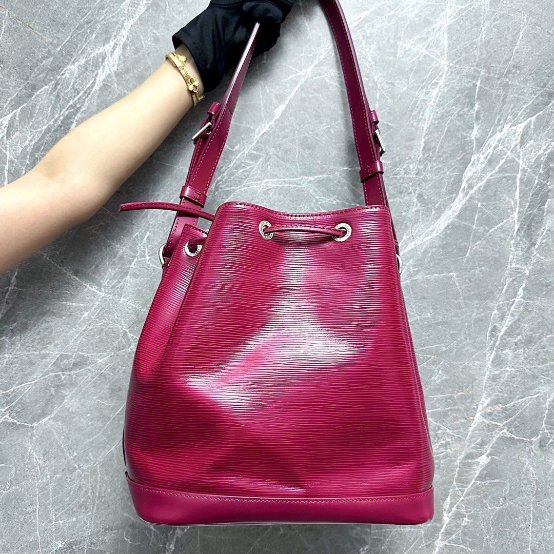 LV Neo EPI Leather Bucket Bag Burgundy Louis Vuitton - Luxury Evermore