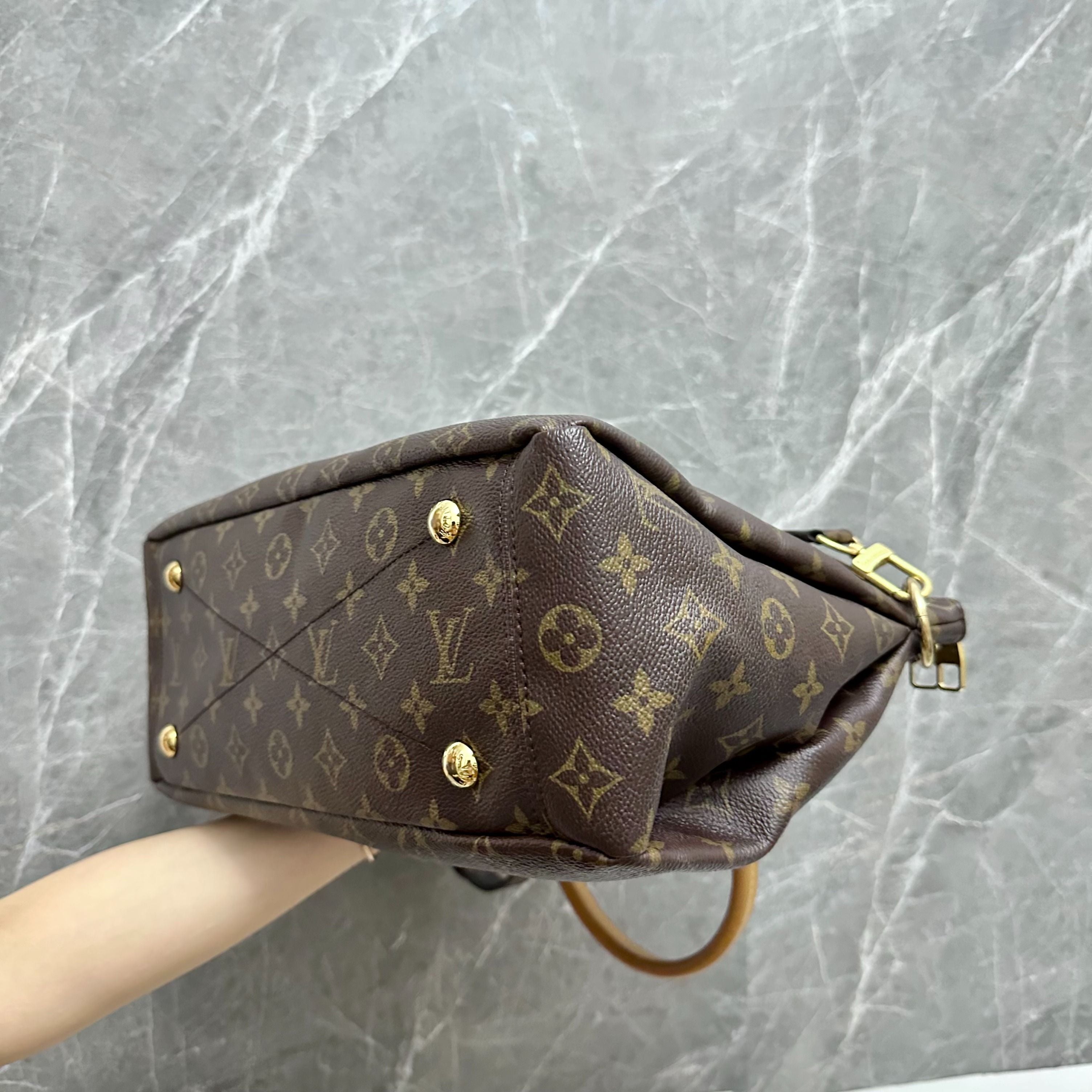 LV Pallas MM Monogram Mustard - Luxury Evermore