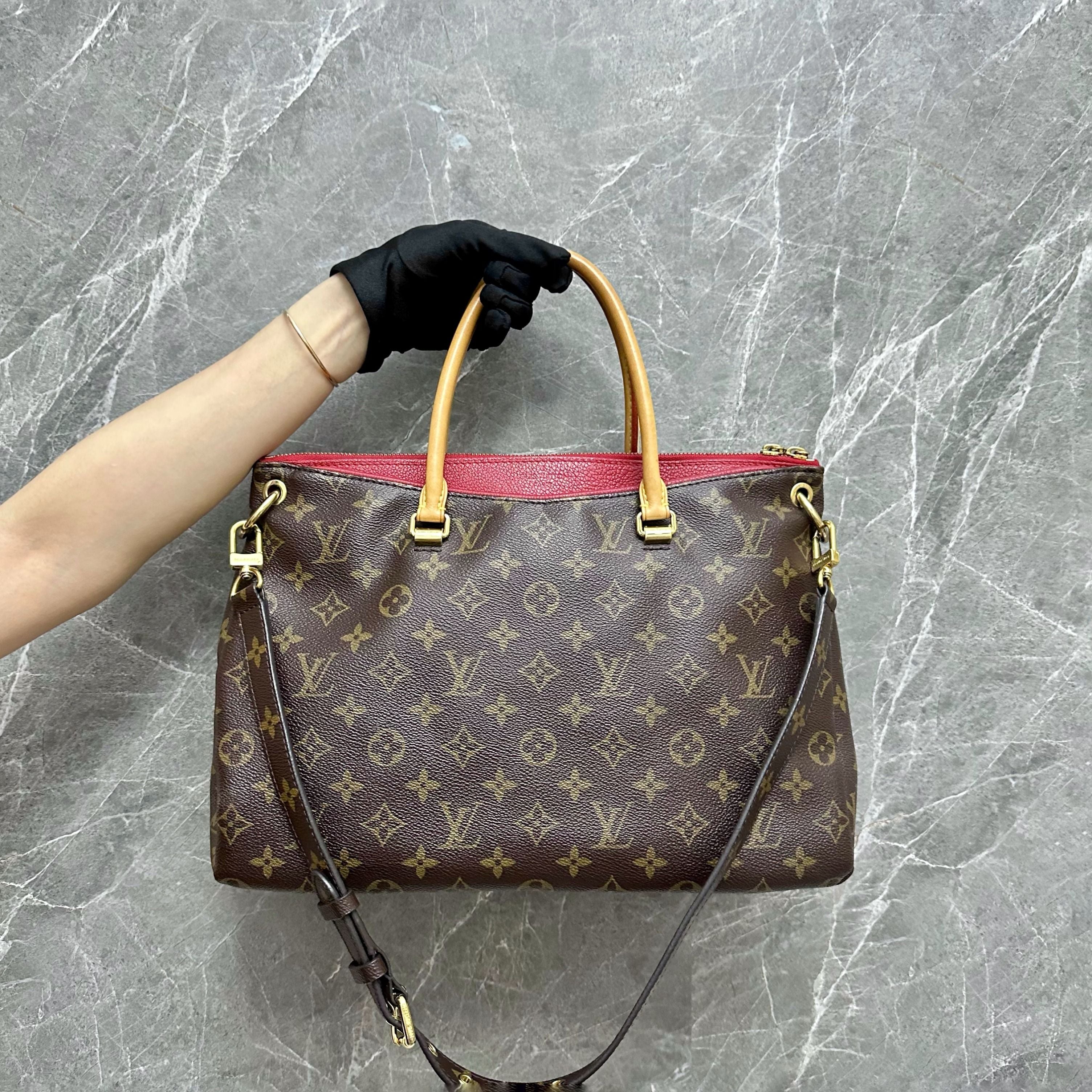 LV Pallas MM Monogram Red - Luxury Evermore