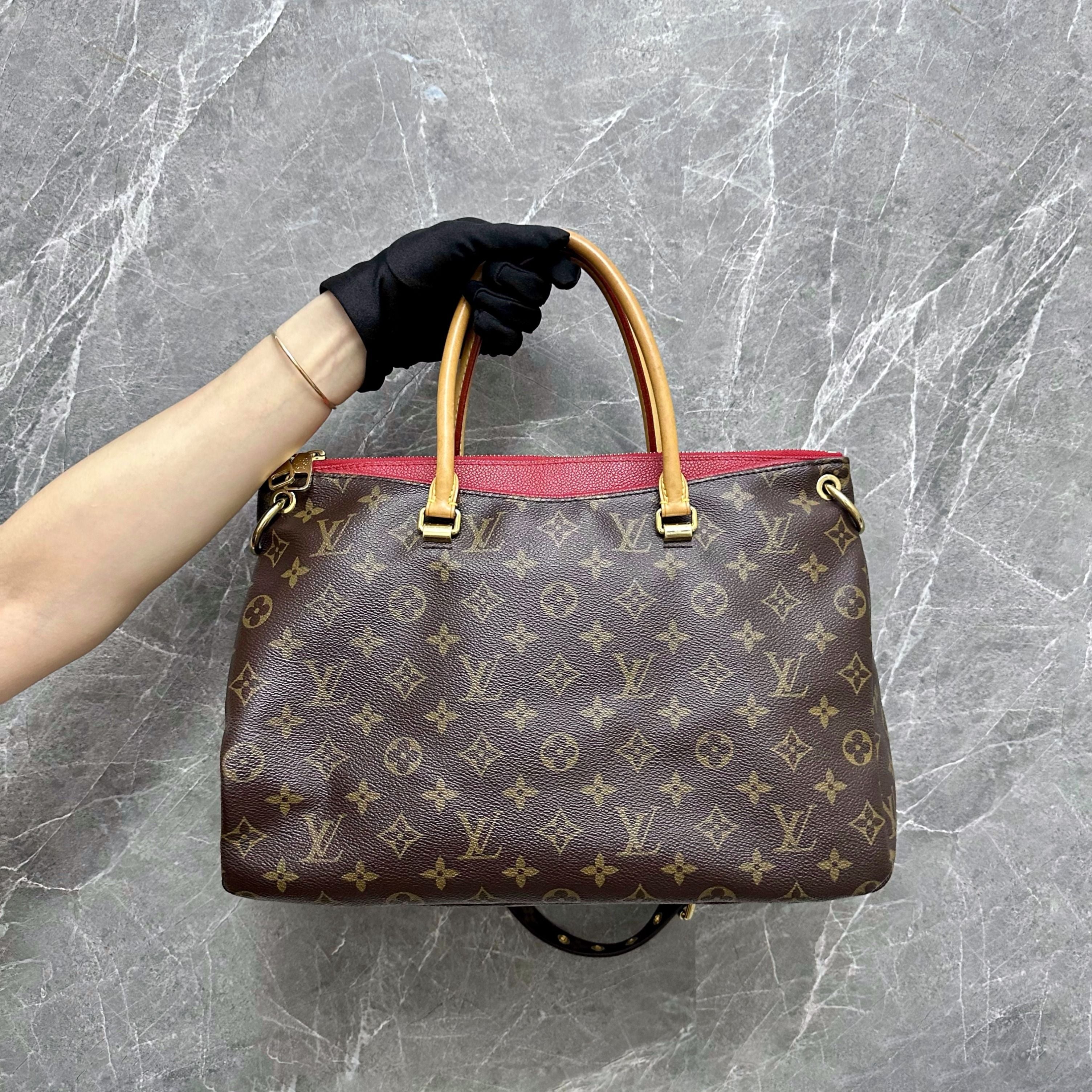 LV Pallas MM Monogram Red - Luxury Evermore