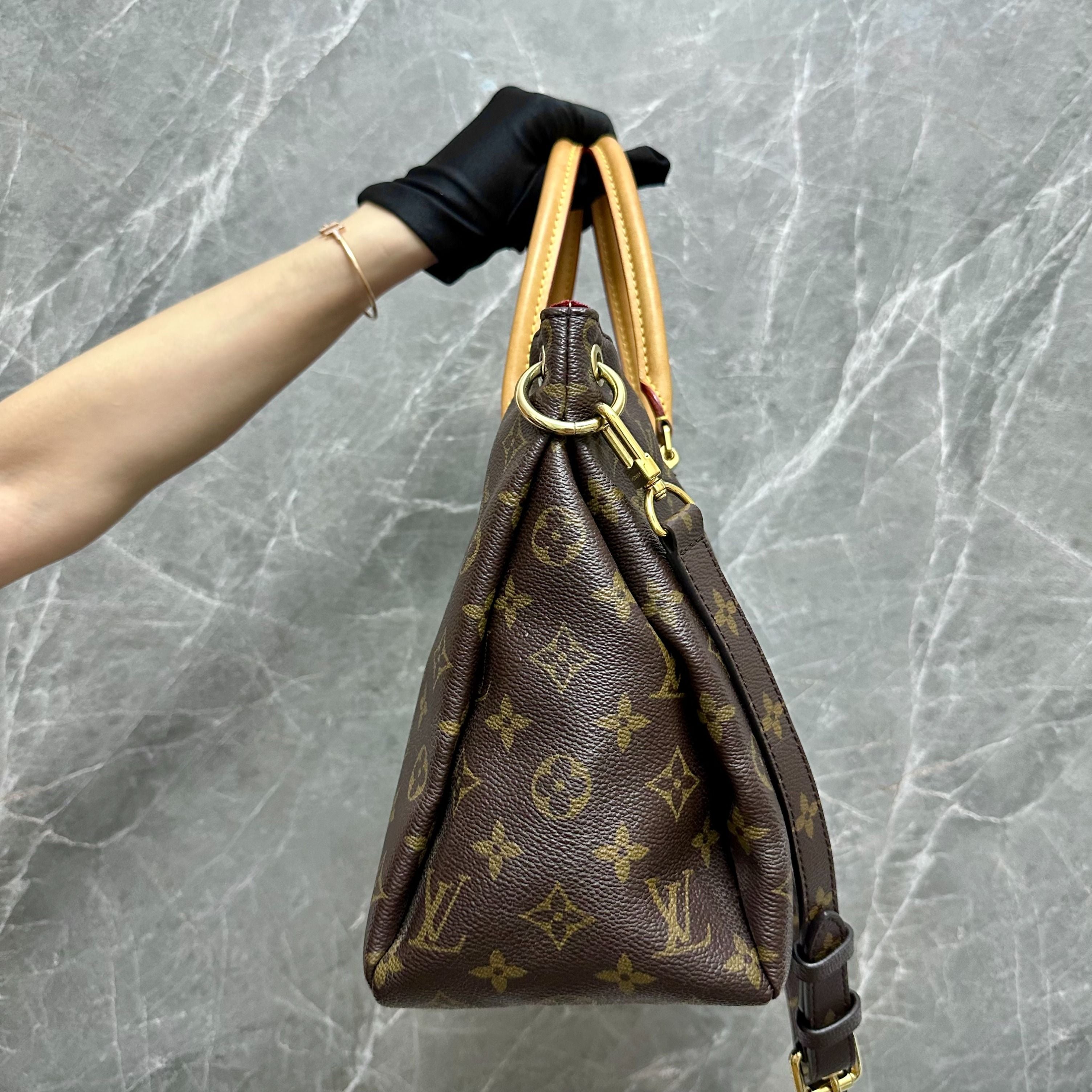 LV Pallas MM Monogram Red - Luxury Evermore