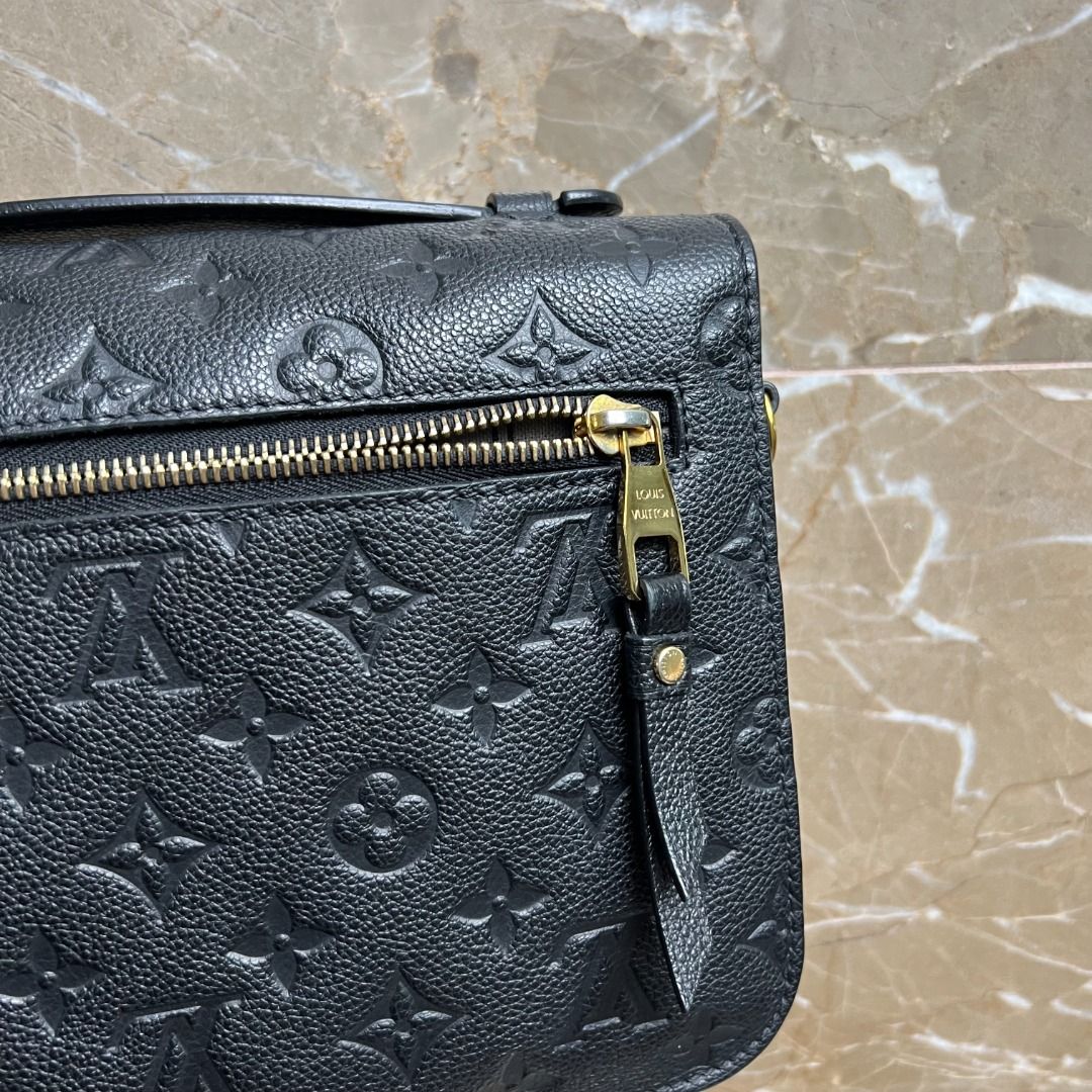 LV Pochette Metis Black Monogram Empreinte Calfskin - Luxury Evermore