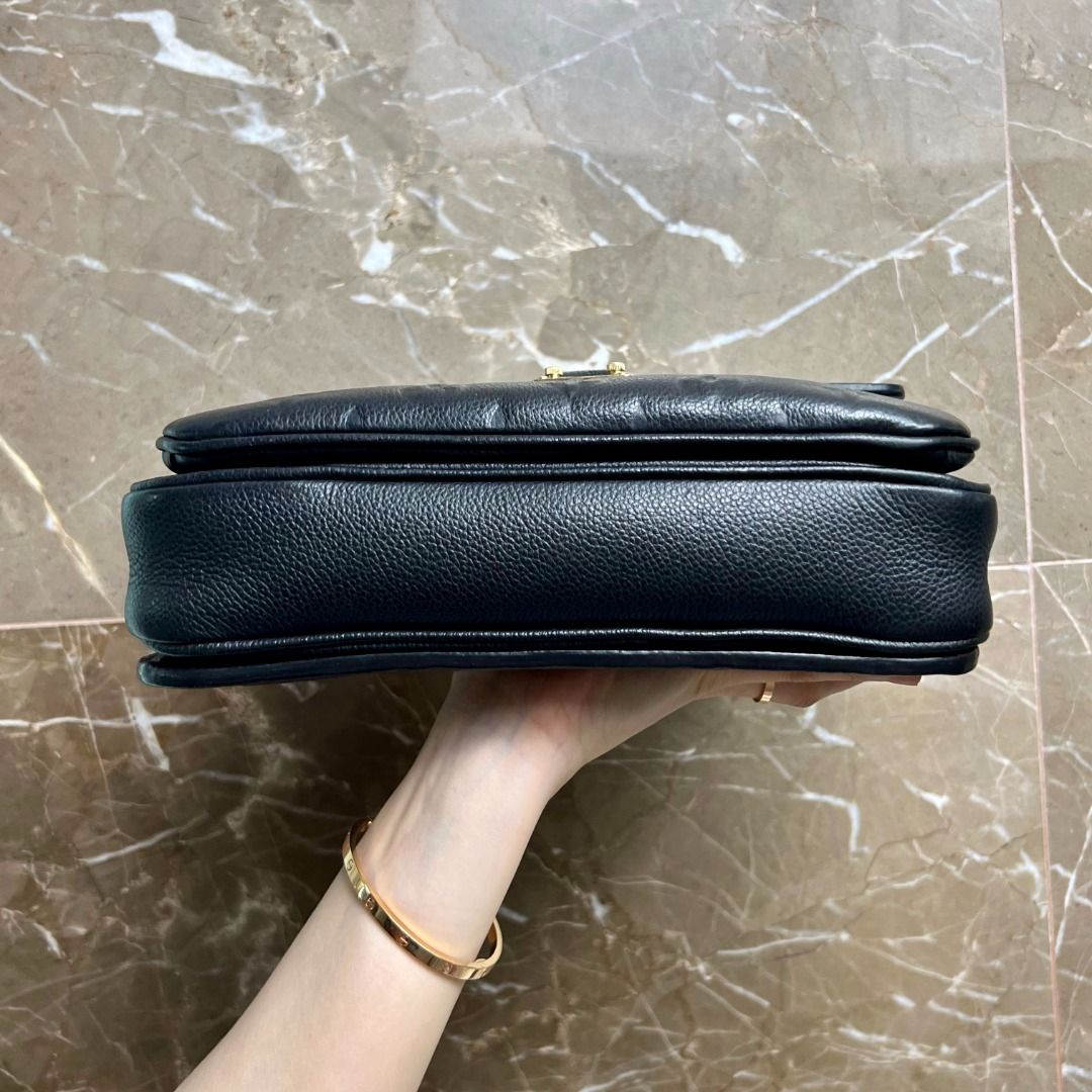 LV Pochette Metis Black Monogram Empreinte Calfskin - Luxury Evermore