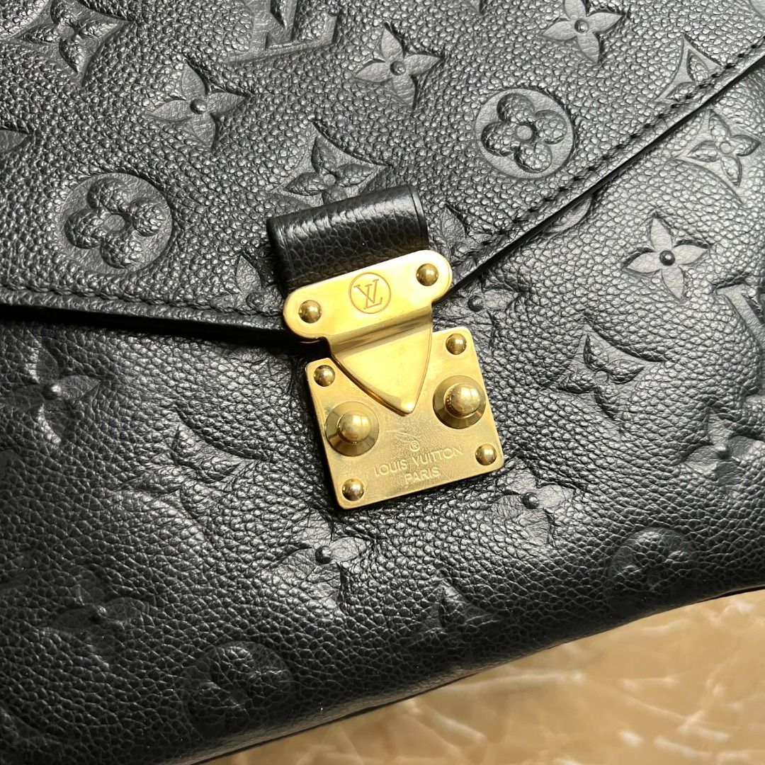 LV Pochette Metis Black Monogram Empreinte Calfskin - Luxury Evermore