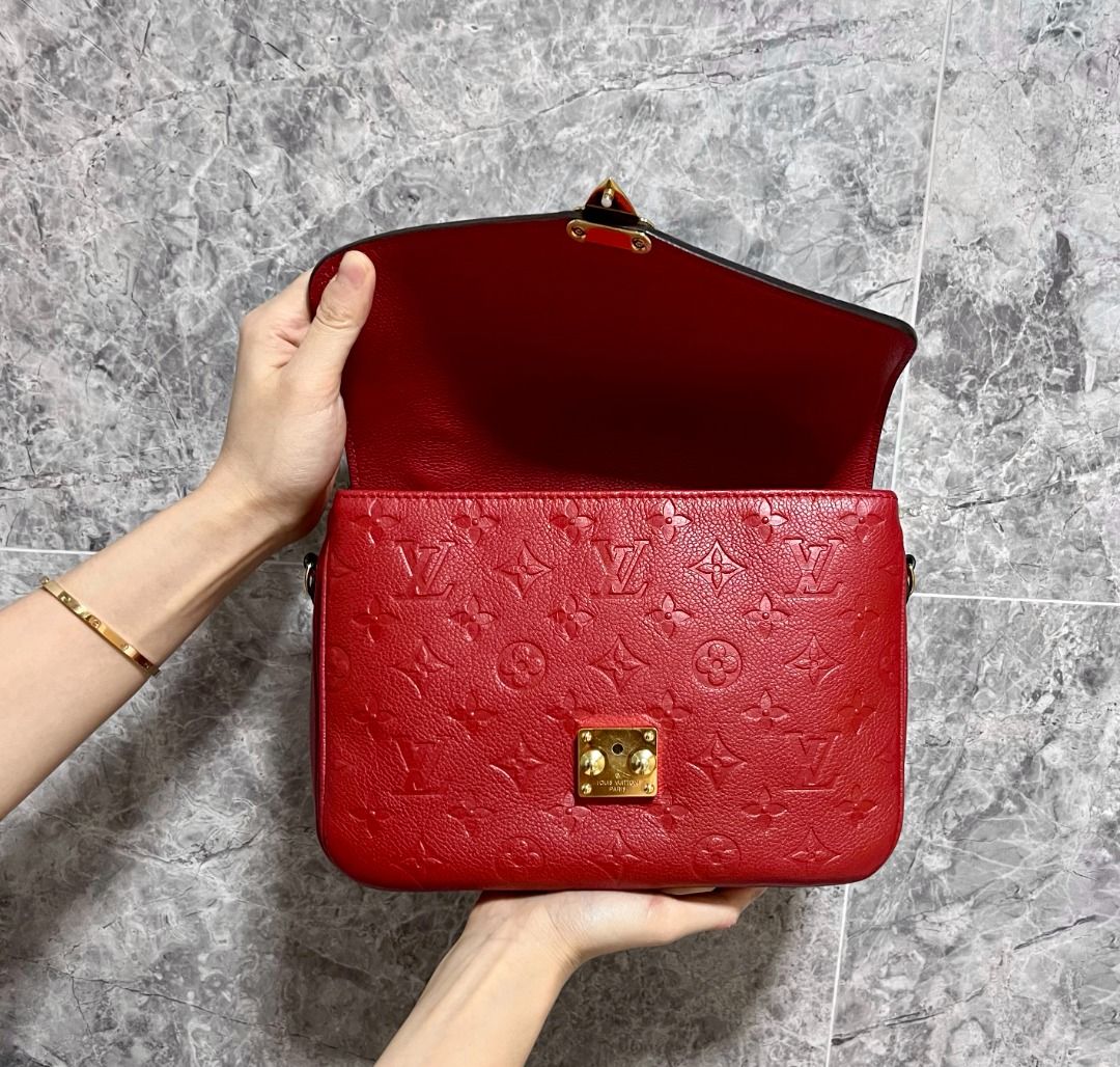 LV Pochette Metis Red Calfskin - Luxury Evermore