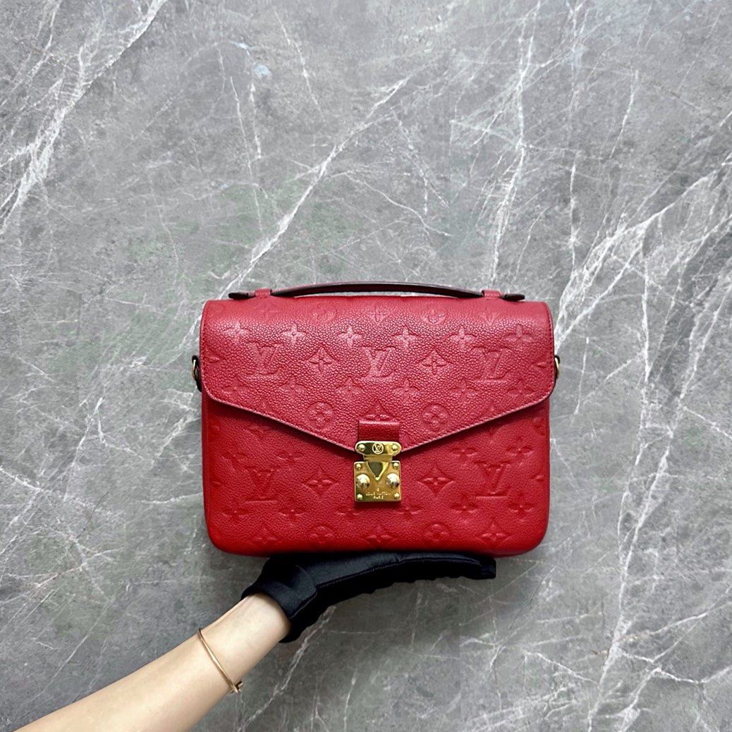 LV Pochette Metis Red Scarlet Calfskin - Luxury Evermore