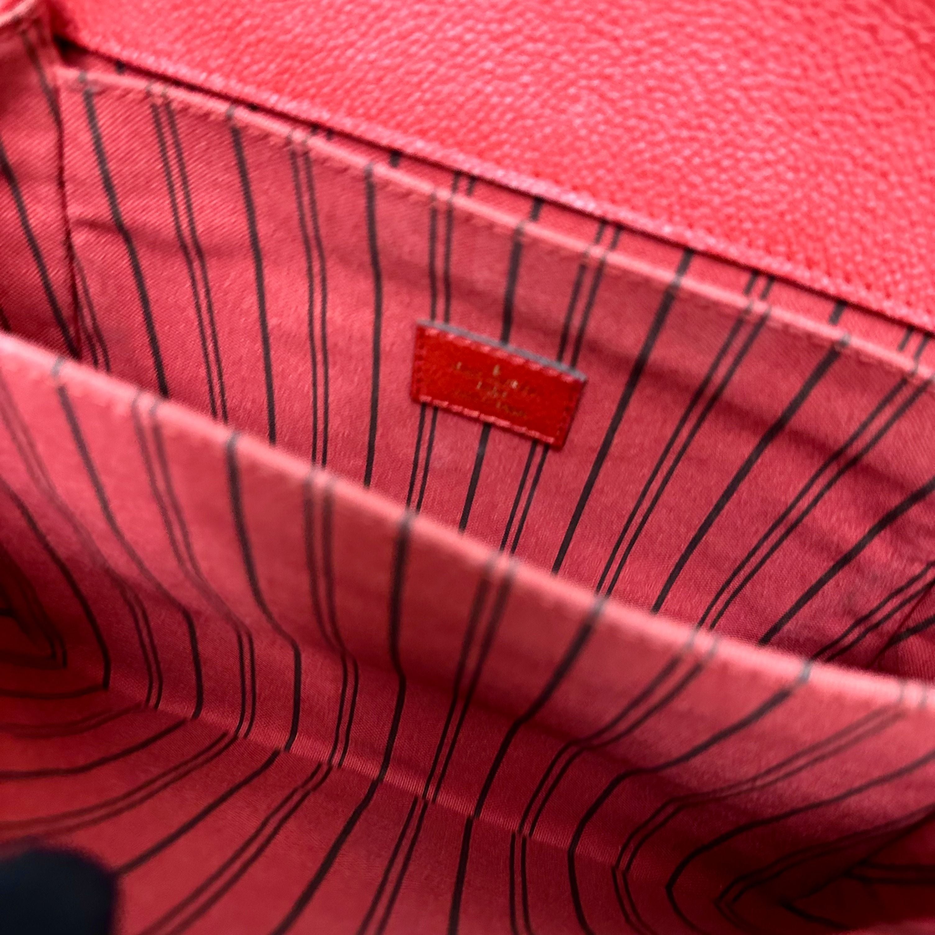 LV Pochette Metis Red Scarlet Calfskin - Luxury Evermore