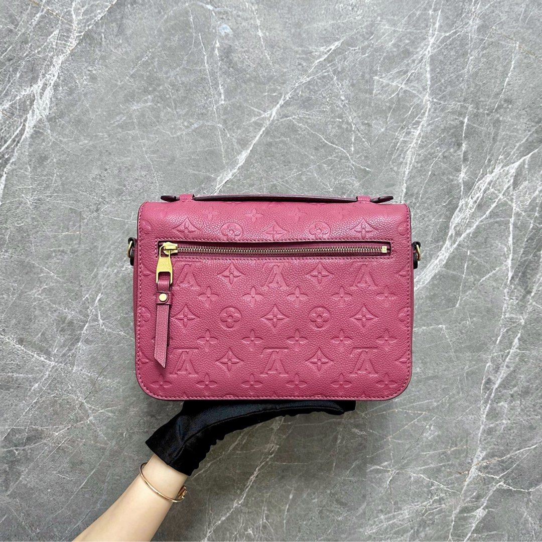 LV Pochette Metis Rose Pink Calfskin Leather - Luxury Evermore