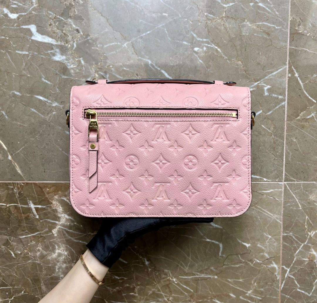 LV Pochette Metis Sakura Pink Monogram Empreinte Calfskin - Luxury Evermore