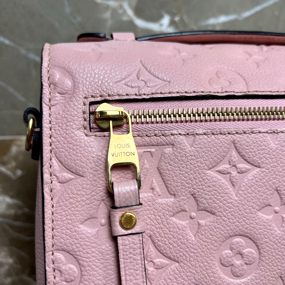 LV Pochette Metis Sakura Pink Monogram Empreinte Calfskin - Luxury Evermore