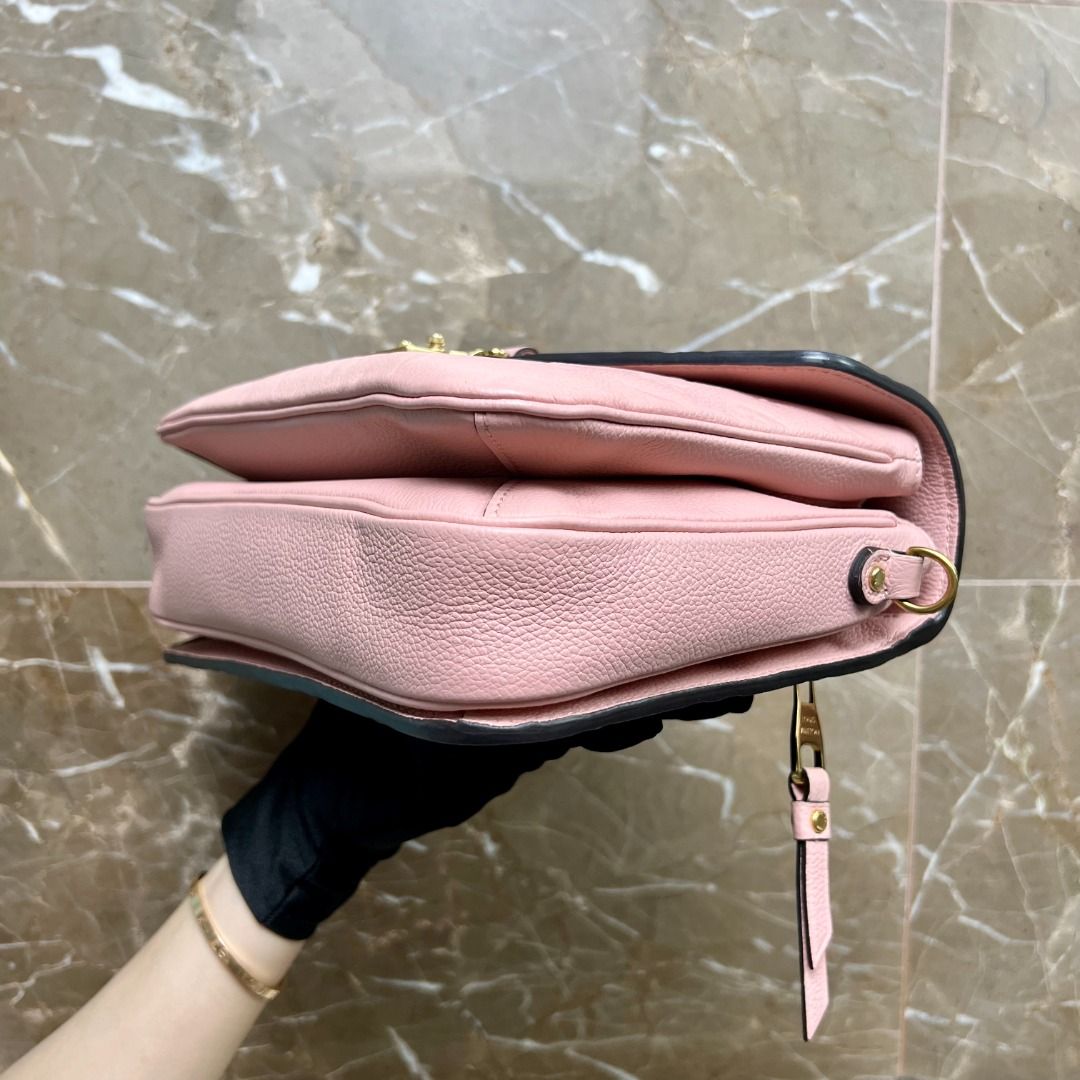 LV Pochette Metis Sakura Pink Monogram Empreinte Calfskin - Luxury Evermore