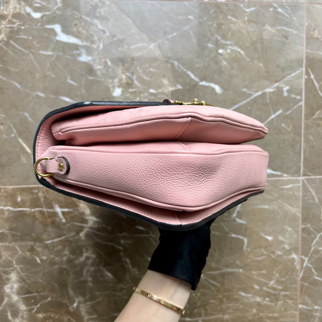 LV Pochette Metis Sakura Pink Monogram Empreinte Calfskin - Luxury Evermore