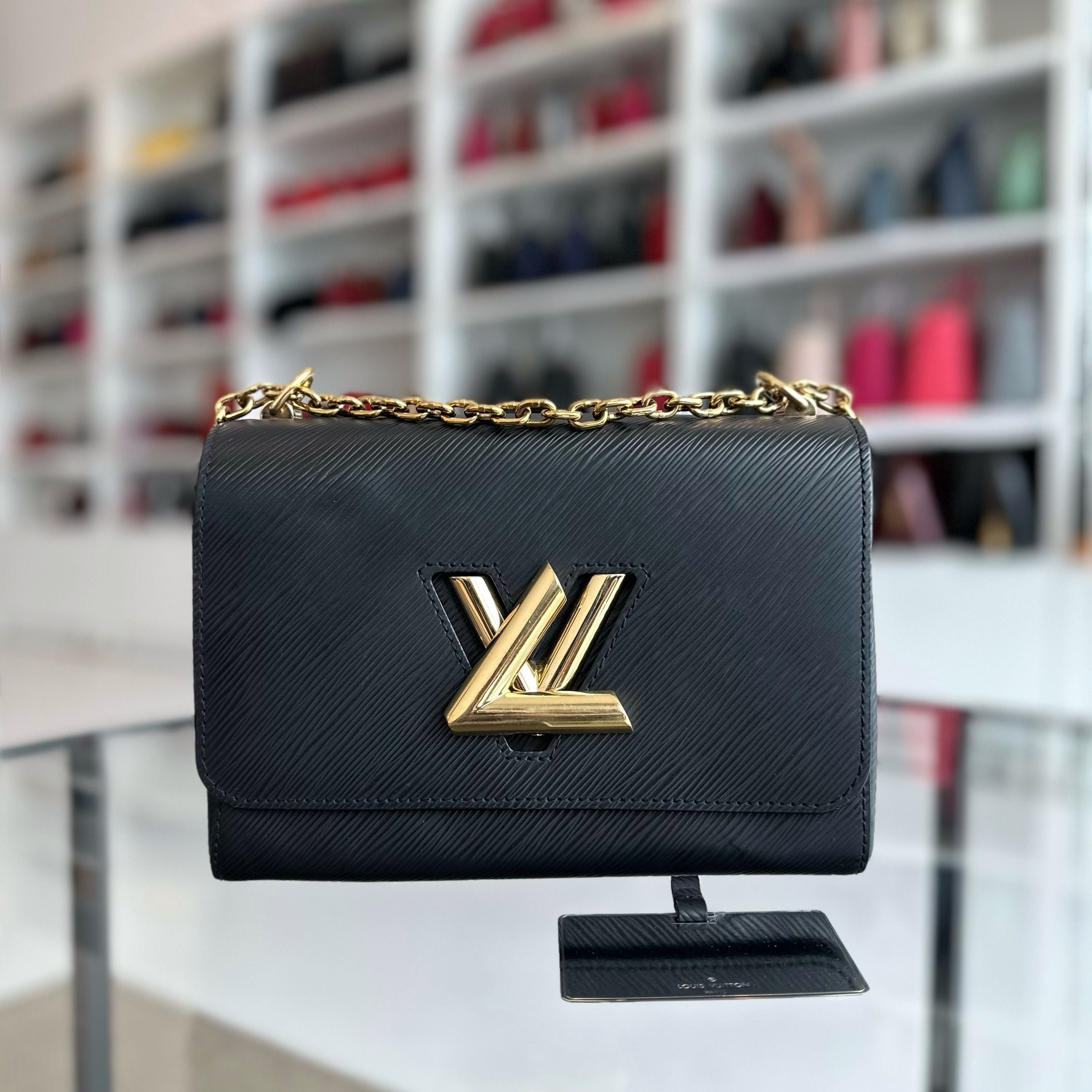 LV Twist MM EPI Leather Black GHW Louis Vuitton - Luxury Evermore