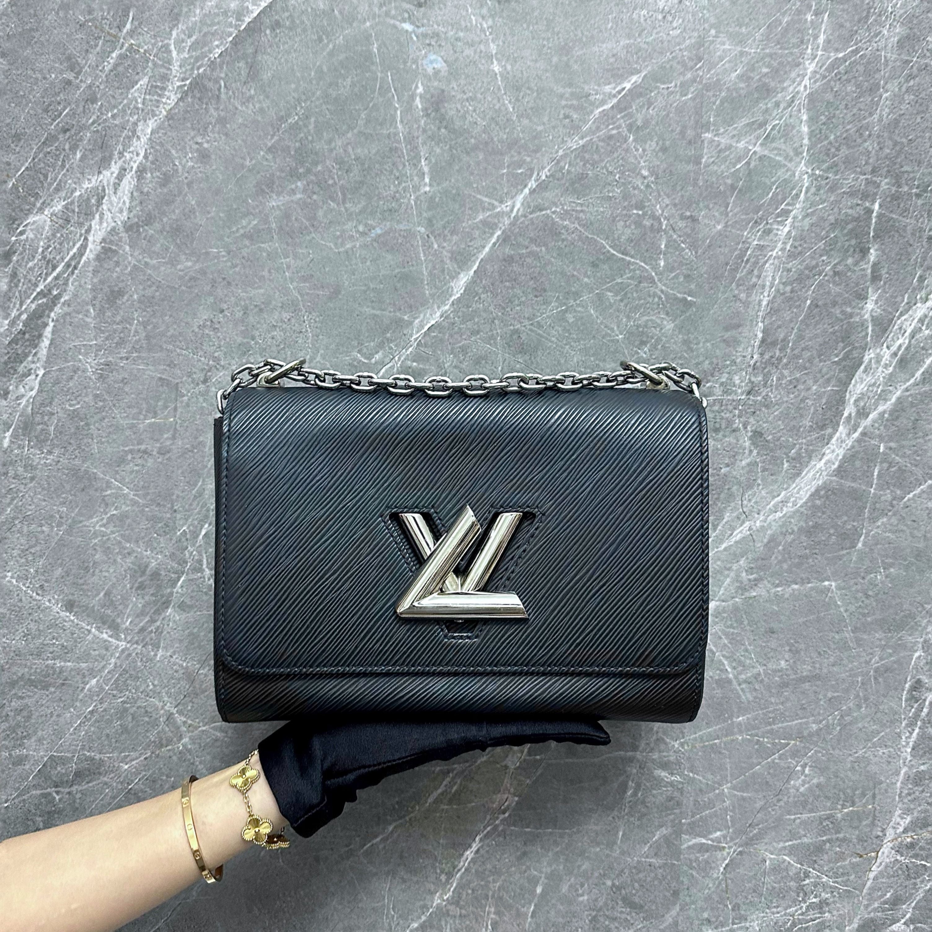 LV Twist MM EPI Leather Black SHW Louis Vuitton - Luxury Evermore