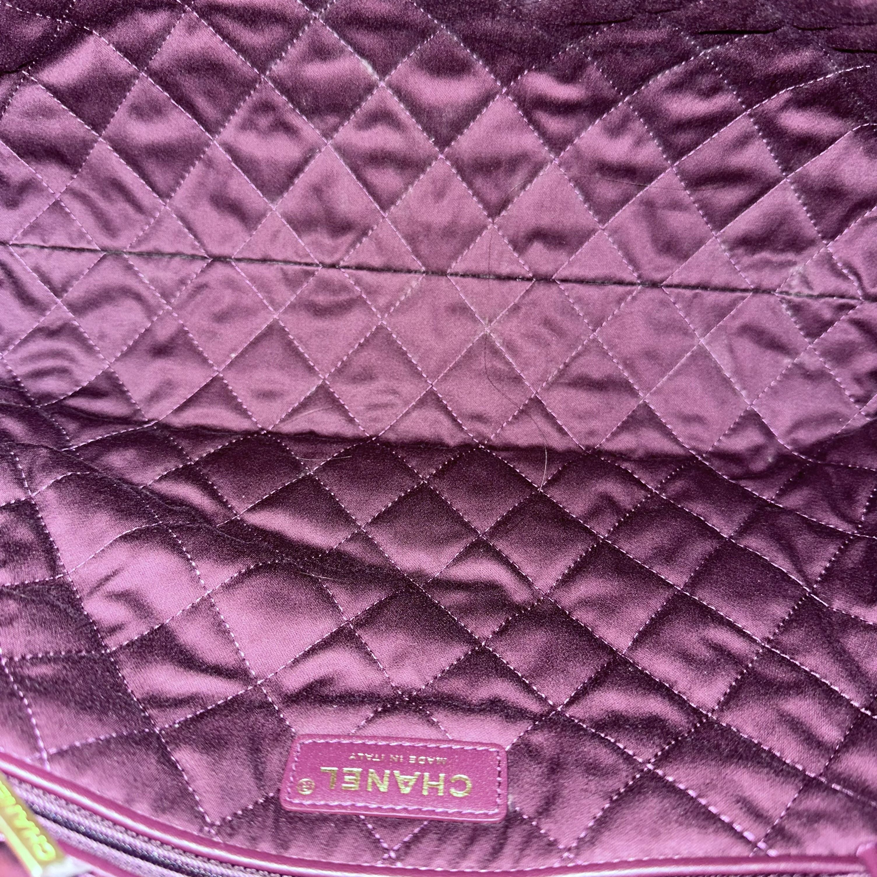 *Microchip, Receipt Full Set* Chanel 22 Lambskin Medium Violet With Pouch 22Bag RFID Microchip - Luxury Evermore