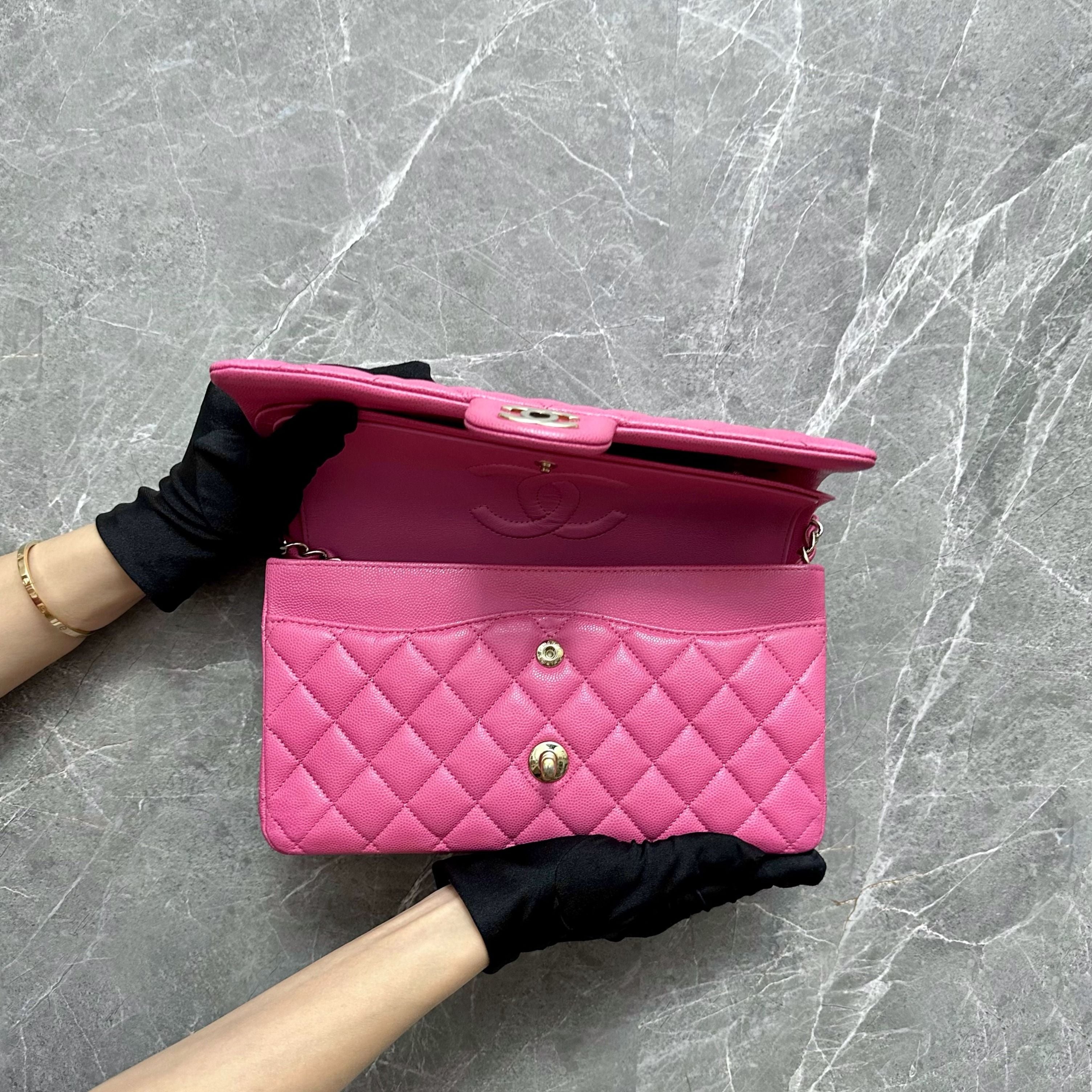 *No 29* Chanel Caviar Medium Classic Flap Double Flap Barbie Pink GHW No 29 - Luxury Evermore