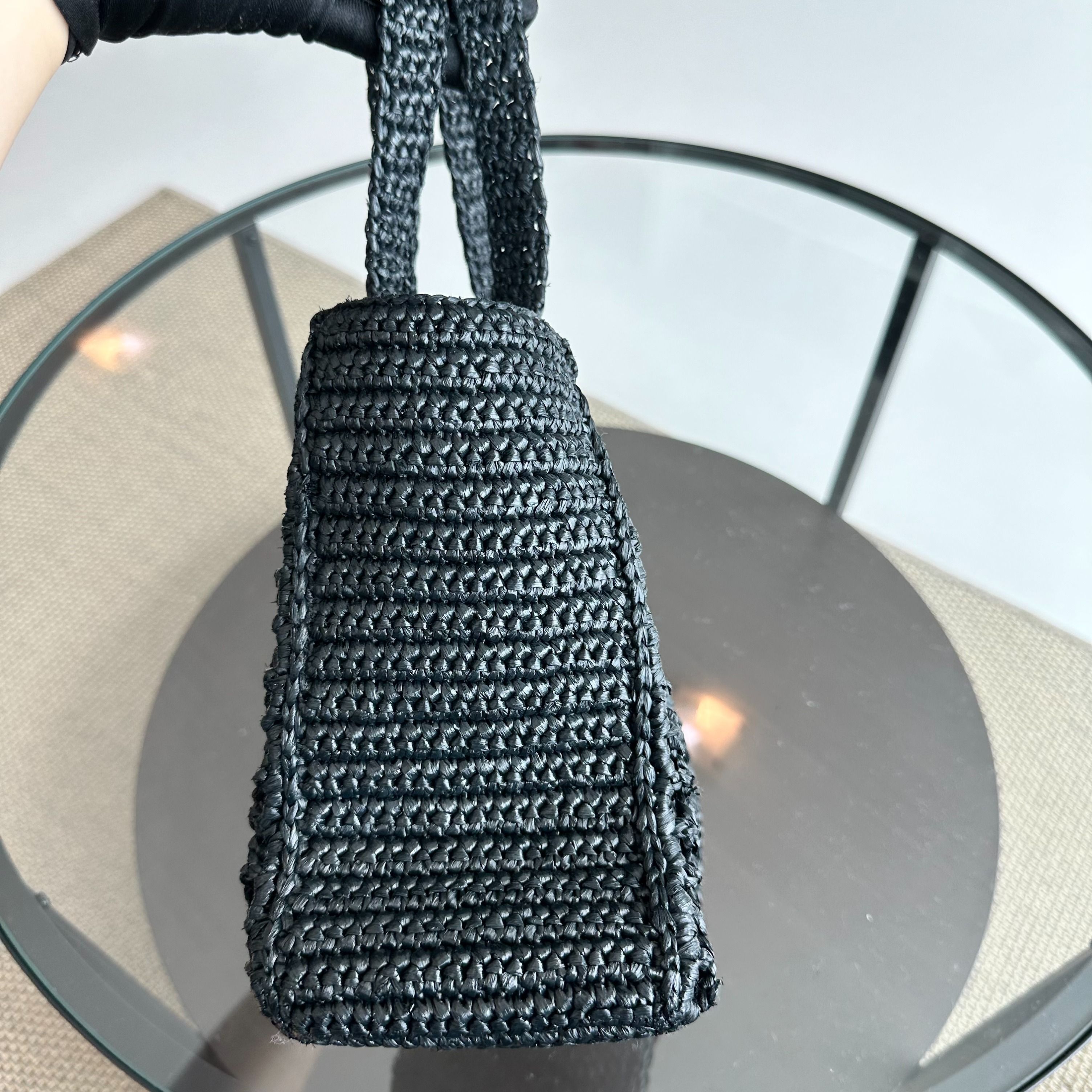 Prada Crochet Unisex Logo Tote Bag - Luxury Evermore