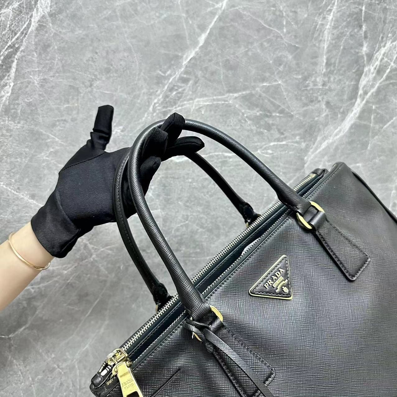 Prada Saffiano Black GHW - Luxury Evermore