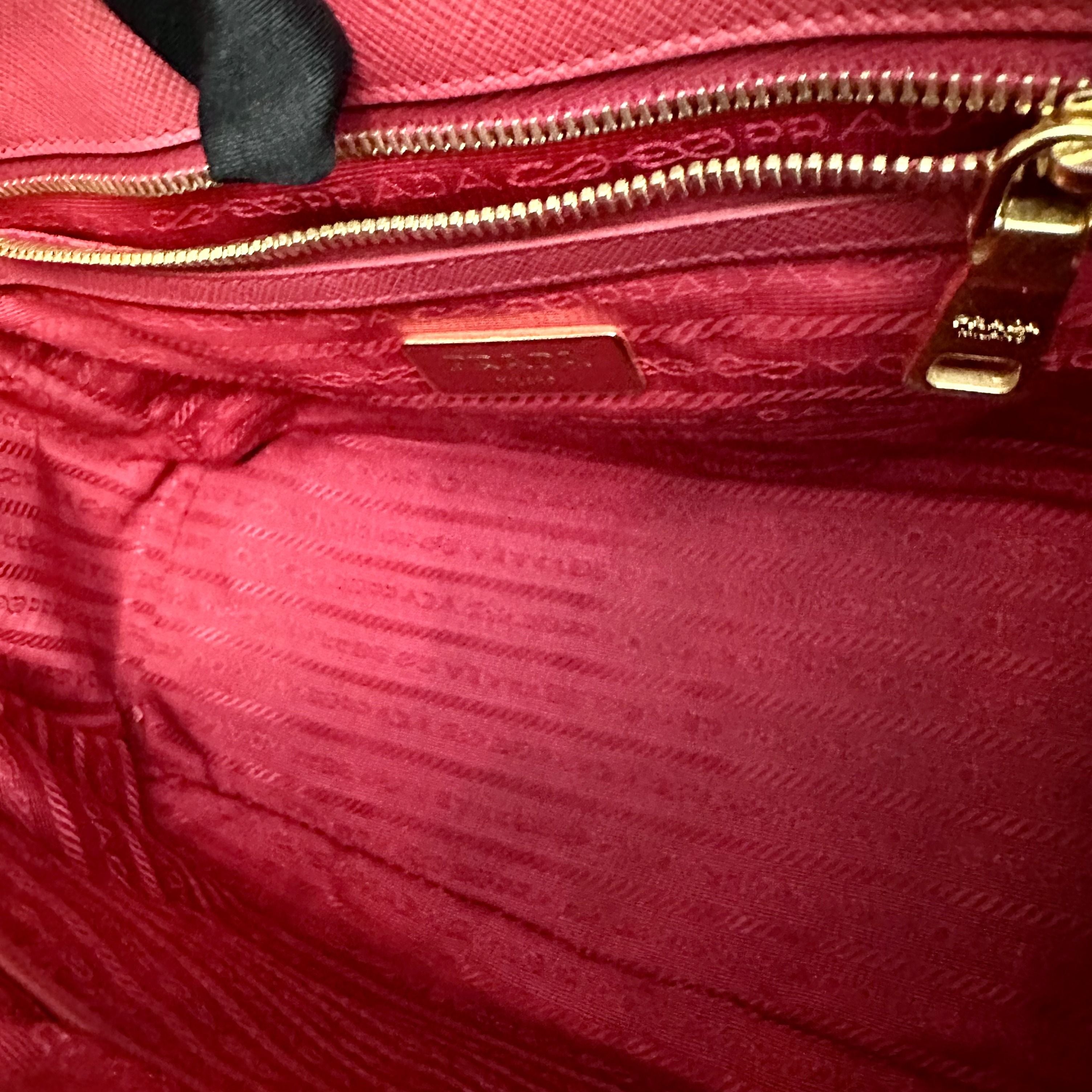 Prada Saffiano Small Red - Luxury Evermore