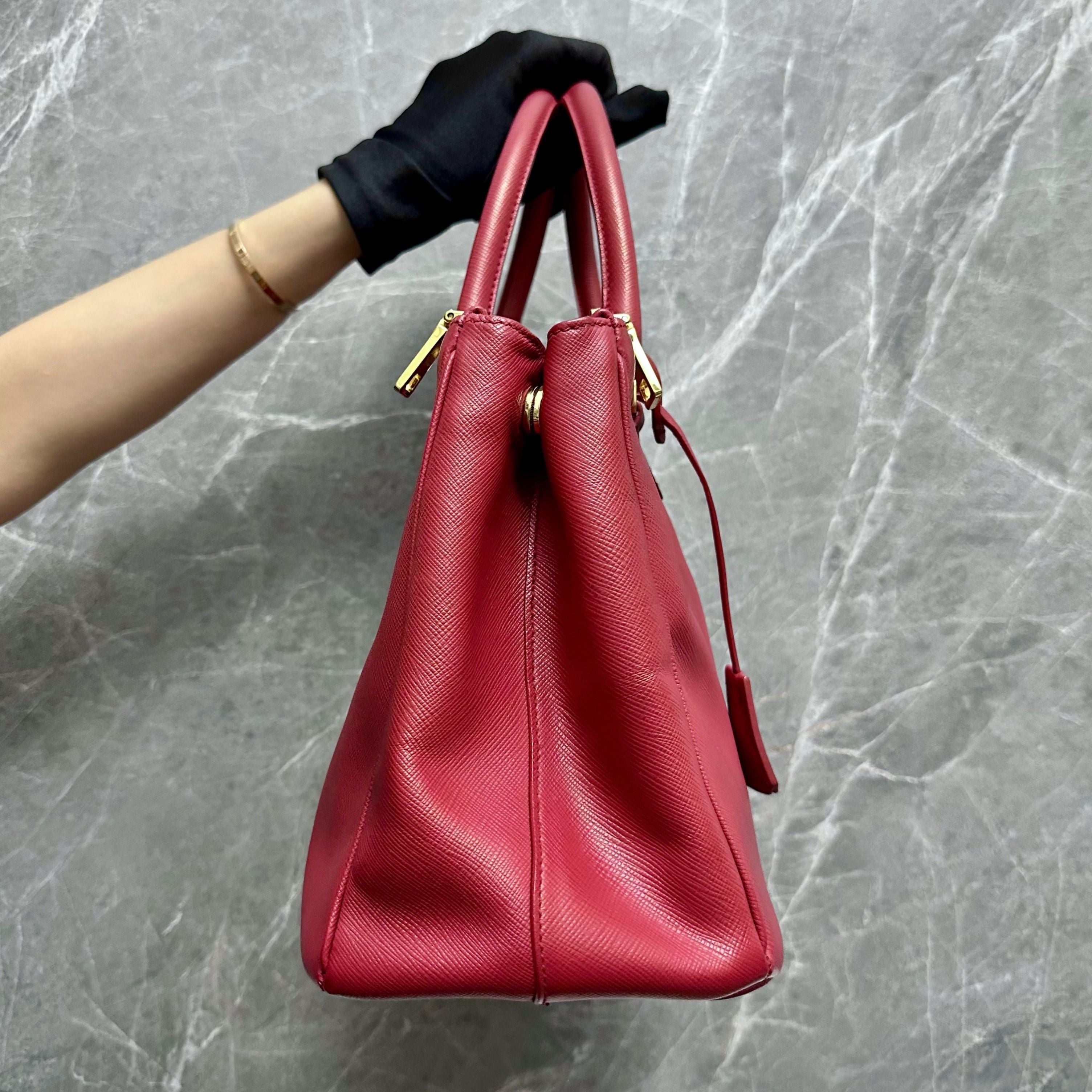 Prada Saffiano Small Red - Luxury Evermore