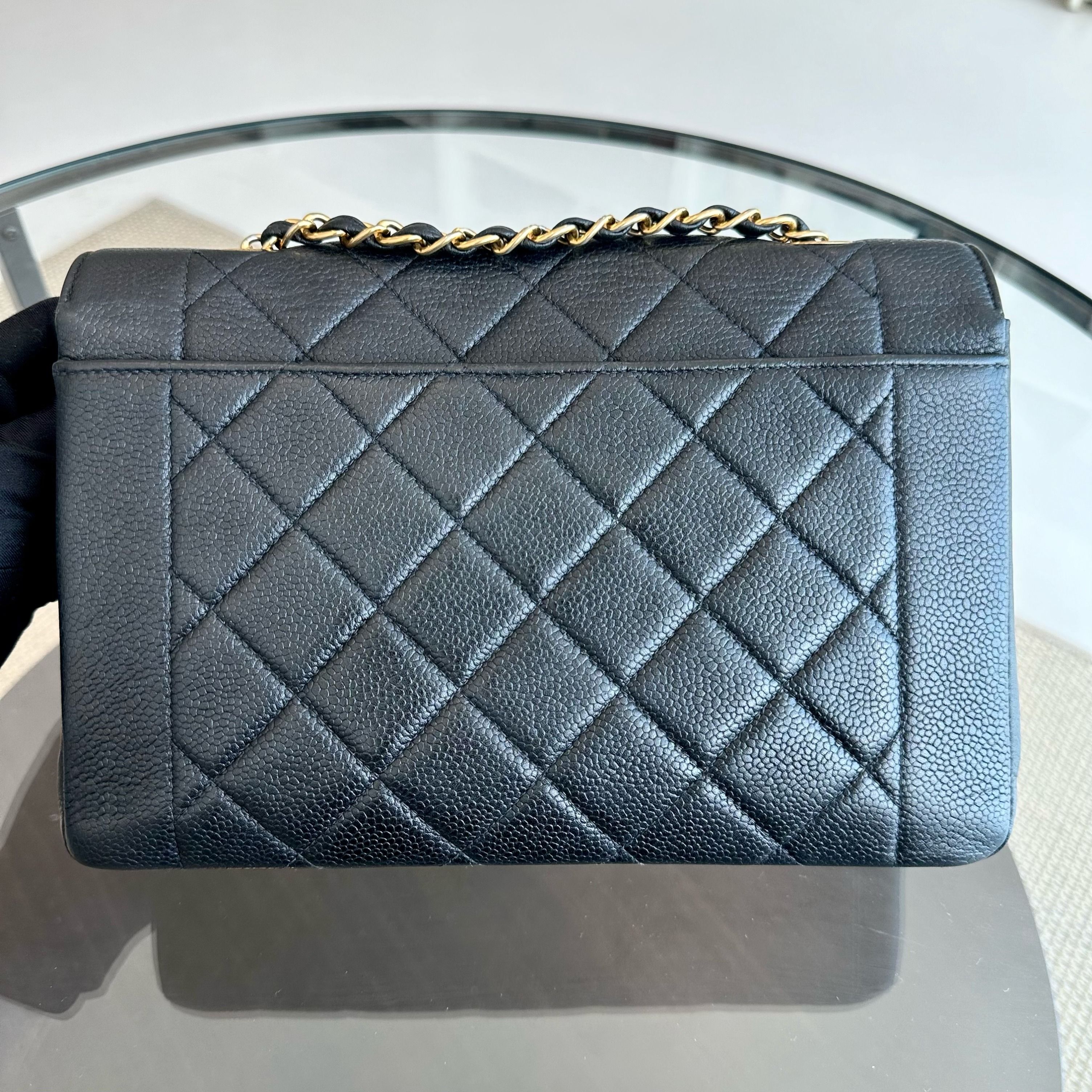 *Rare* Chanel Caviar Diana Medium Calfskin 24K Vintage GHW No 4 - Luxury Evermore