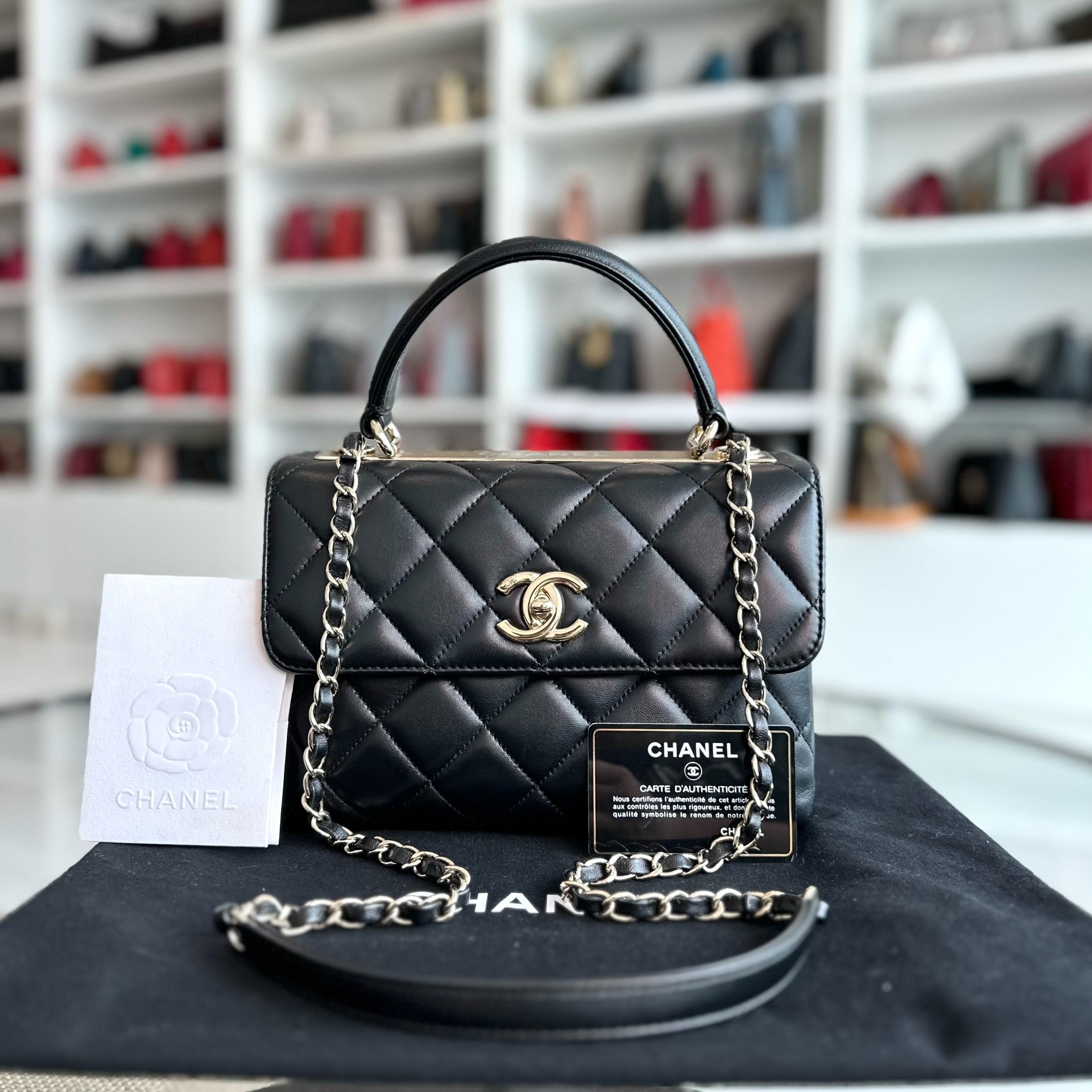 *Receipt* Chanel Trendy CC Small Lambskin Black GHW No 20 - Luxury Evermore