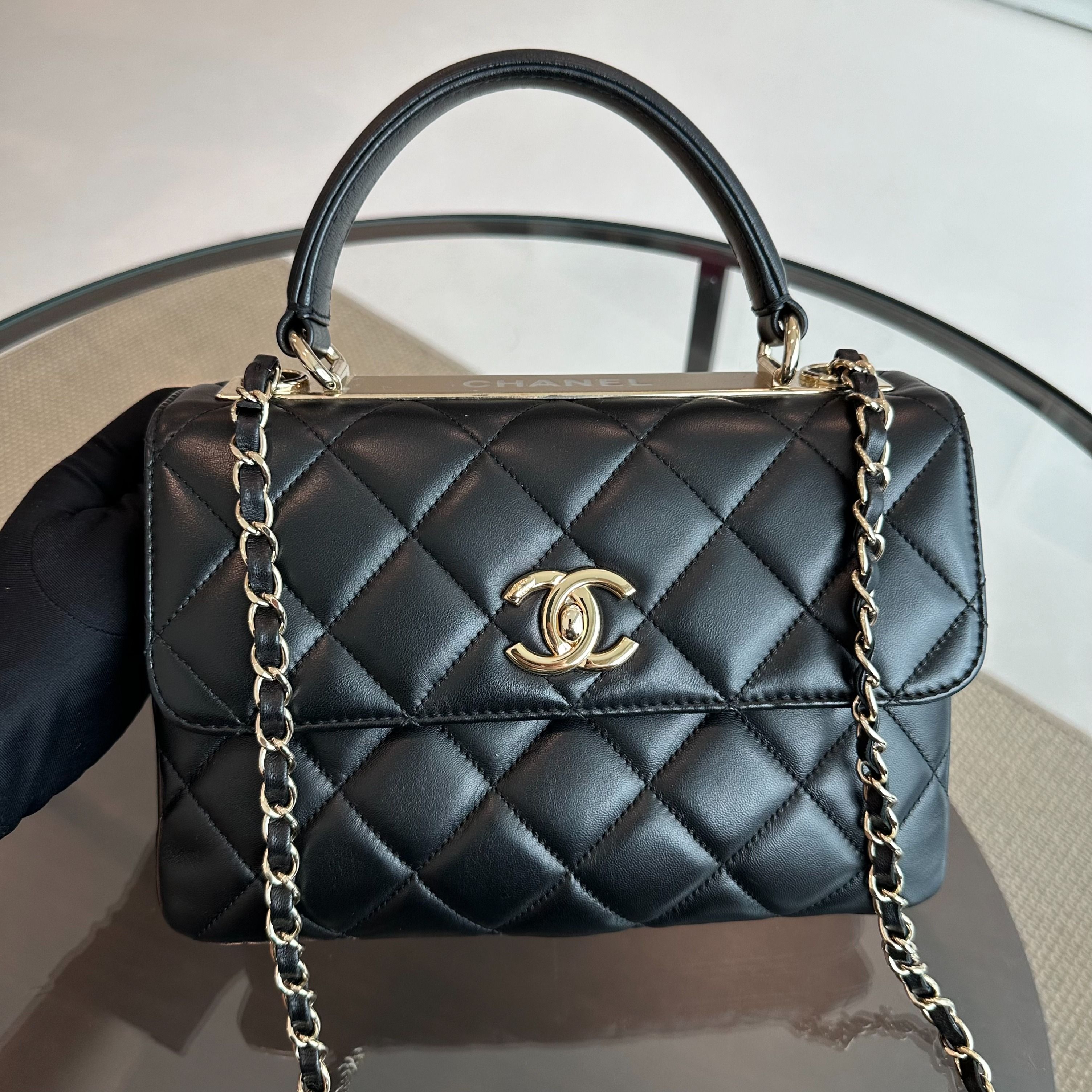 *Receipt* Chanel Trendy CC Small Lambskin Black GHW No 20 - Luxury Evermore