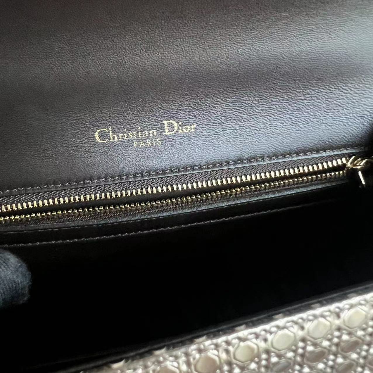 *Receipt* Dior Diorama Medium Micro-cannage Silver Two-tone Light Golden Hardware - Luxury Evermore