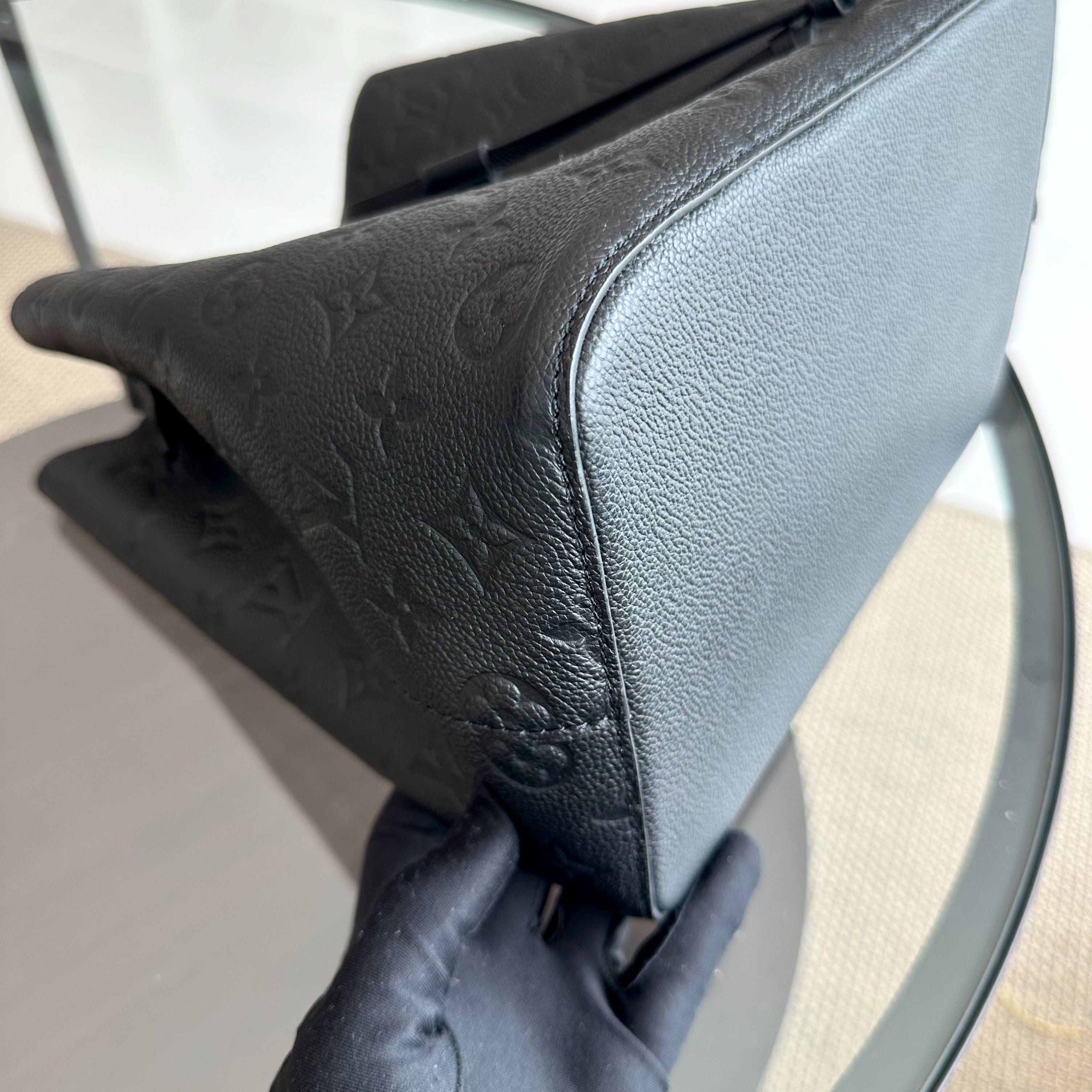 *Receipt* Louis Vuitton LV NeoNoe MM Monogram Empreinte Leather Black Bucket Shoulder Bag - Luxury Evermore