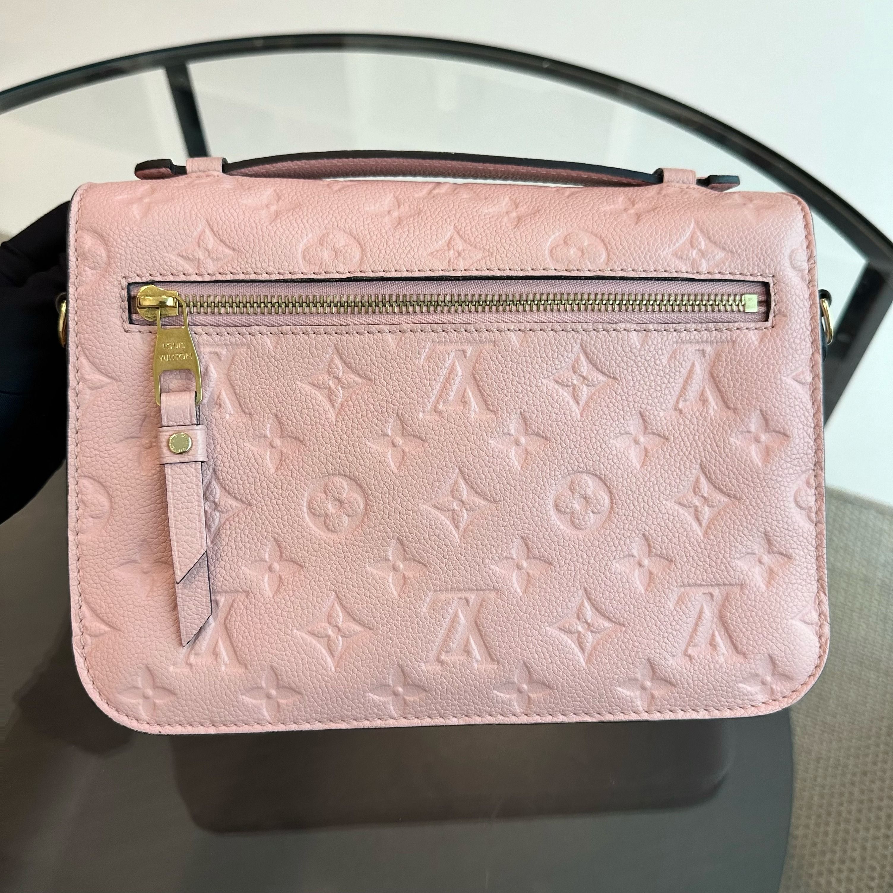 *Receipt* Louis Vuitton LV Pochette Metis Monogram Blush Empreinte Pink GHW - Luxury Evermore