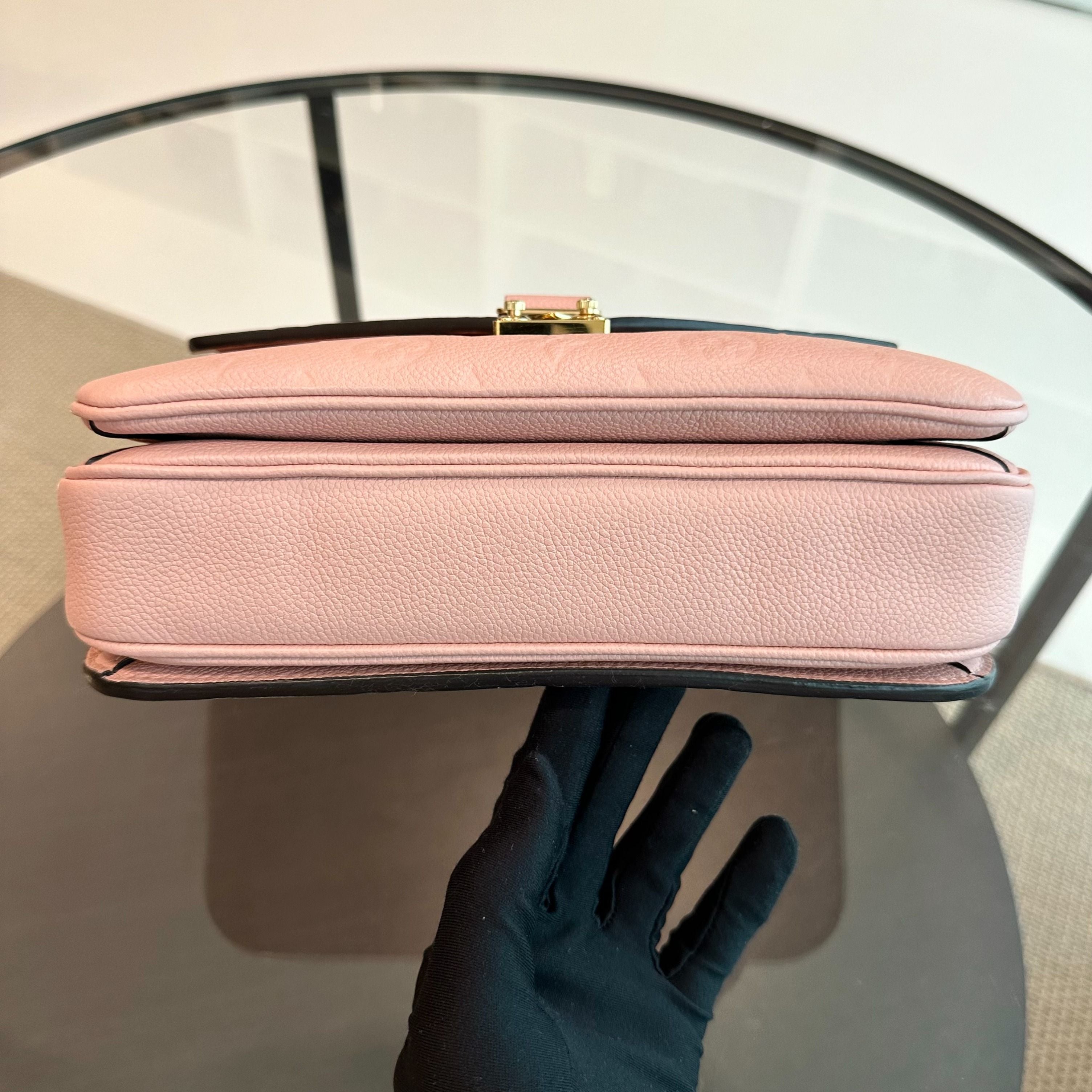 *Receipt* Louis Vuitton LV Pochette Metis Monogram Blush Empreinte Pink GHW - Luxury Evermore