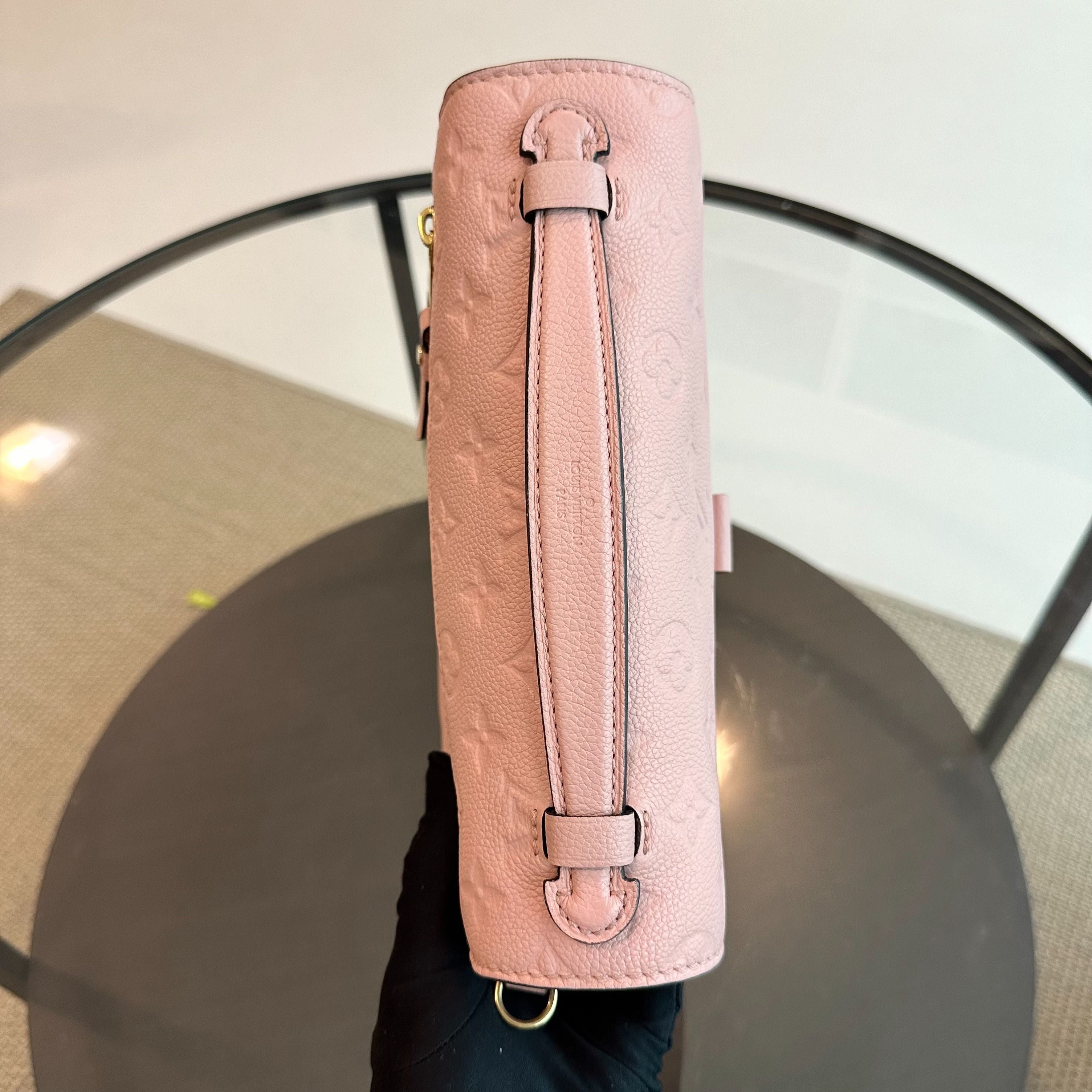 *Receipt* Louis Vuitton LV Pochette Metis Monogram Blush Empreinte Pink GHW - Luxury Evermore