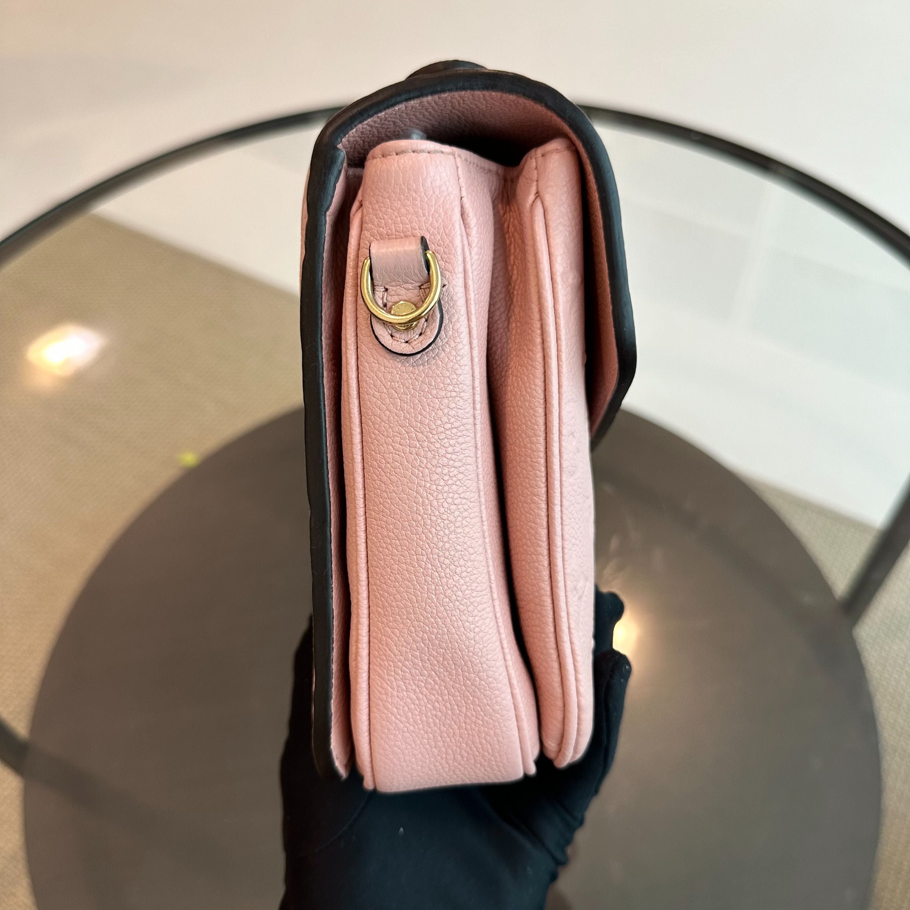 *Receipt* Louis Vuitton LV Pochette Metis Monogram Blush Empreinte Pink GHW - Luxury Evermore