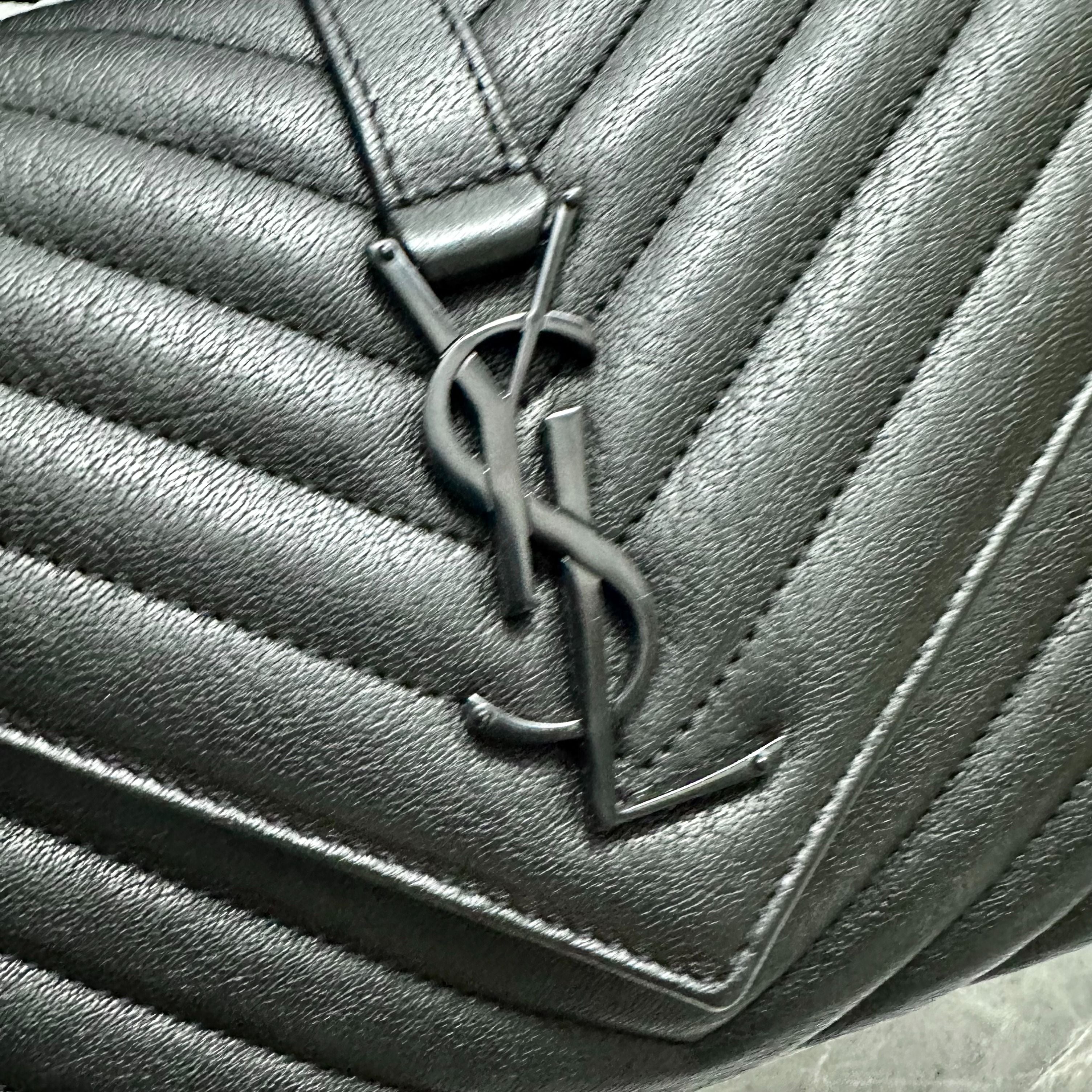 *Receipt* YSL College Medium Chain Bag Black Yves Saint Laurent - Luxury Evermore