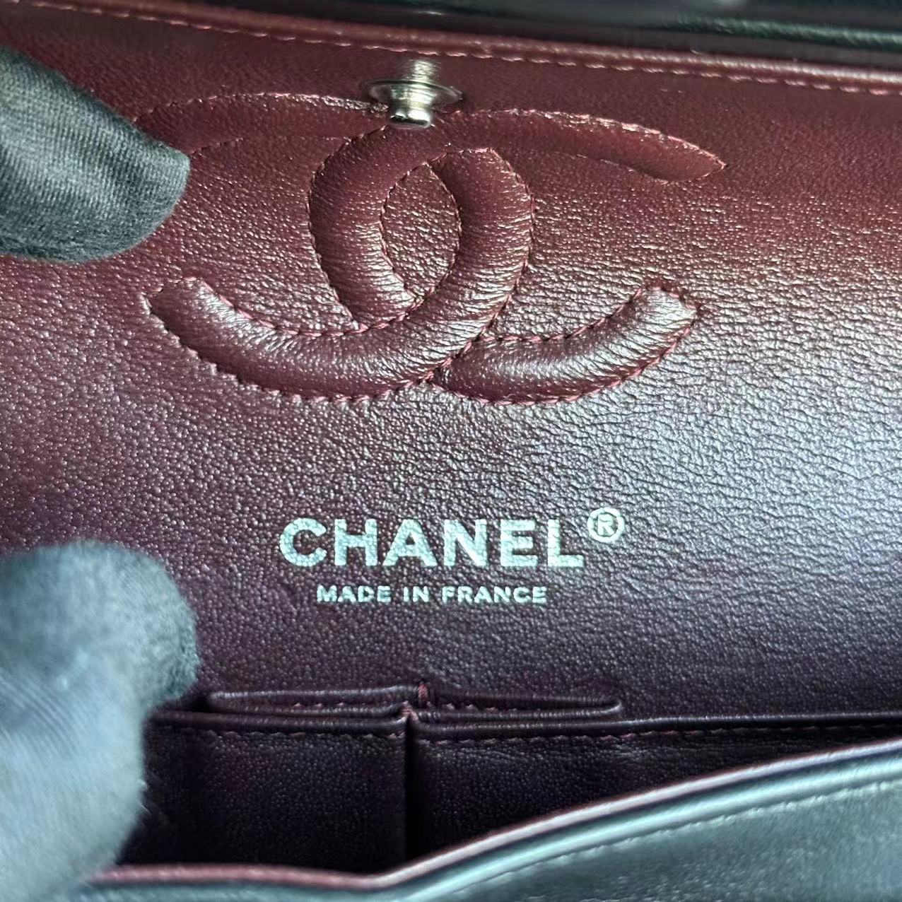 *Series 29* Chanel Small Classic Flap Small Quilted Lambskin Black SHW No 29 - Luxury Evermore