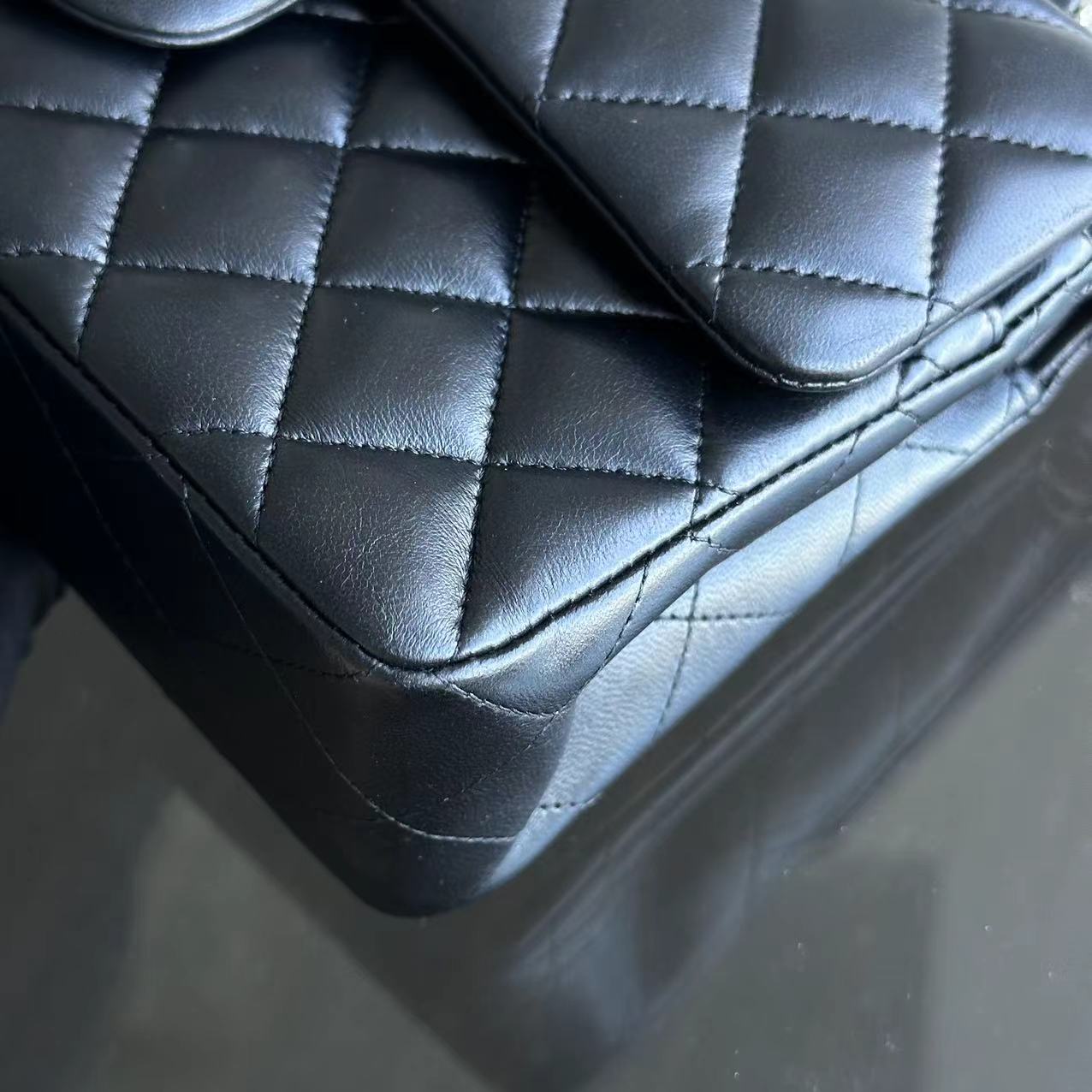 *Series 29* Chanel Small Classic Flap Small Quilted Lambskin Black SHW No 29 - Luxury Evermore