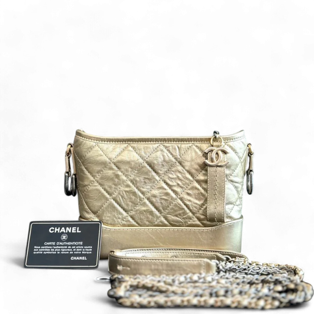 Chanel Gabrielle Small - Hobo Quilted Calfskin Gold GHW No 23