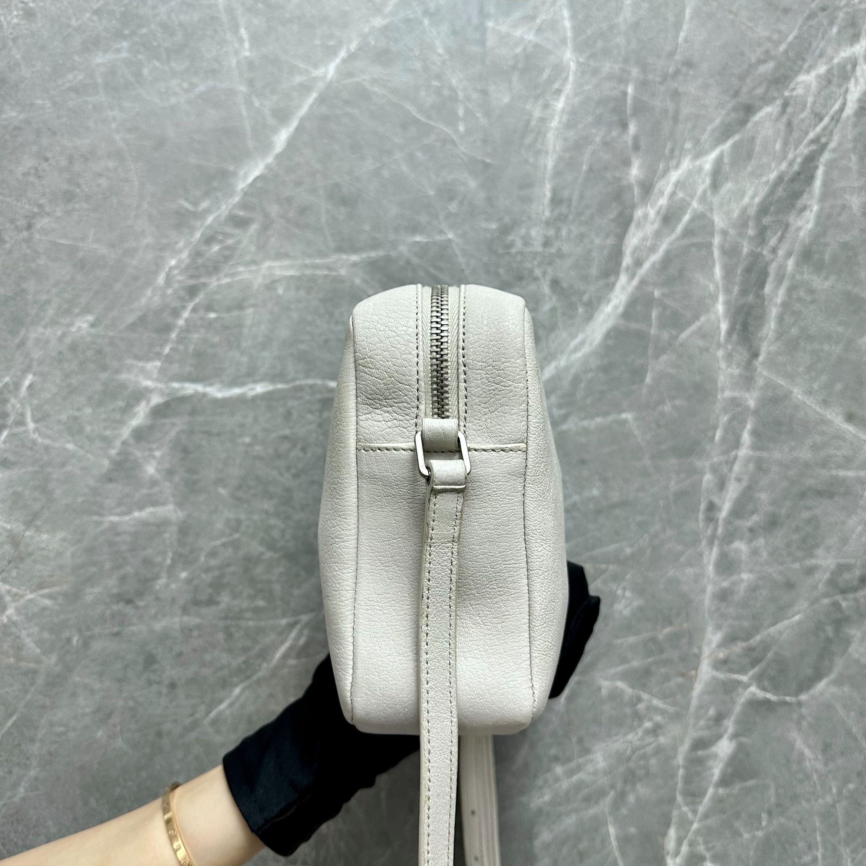 YSL Lou Camera Crossbody Bag White Yves Saint Laurent - Luxury Evermore