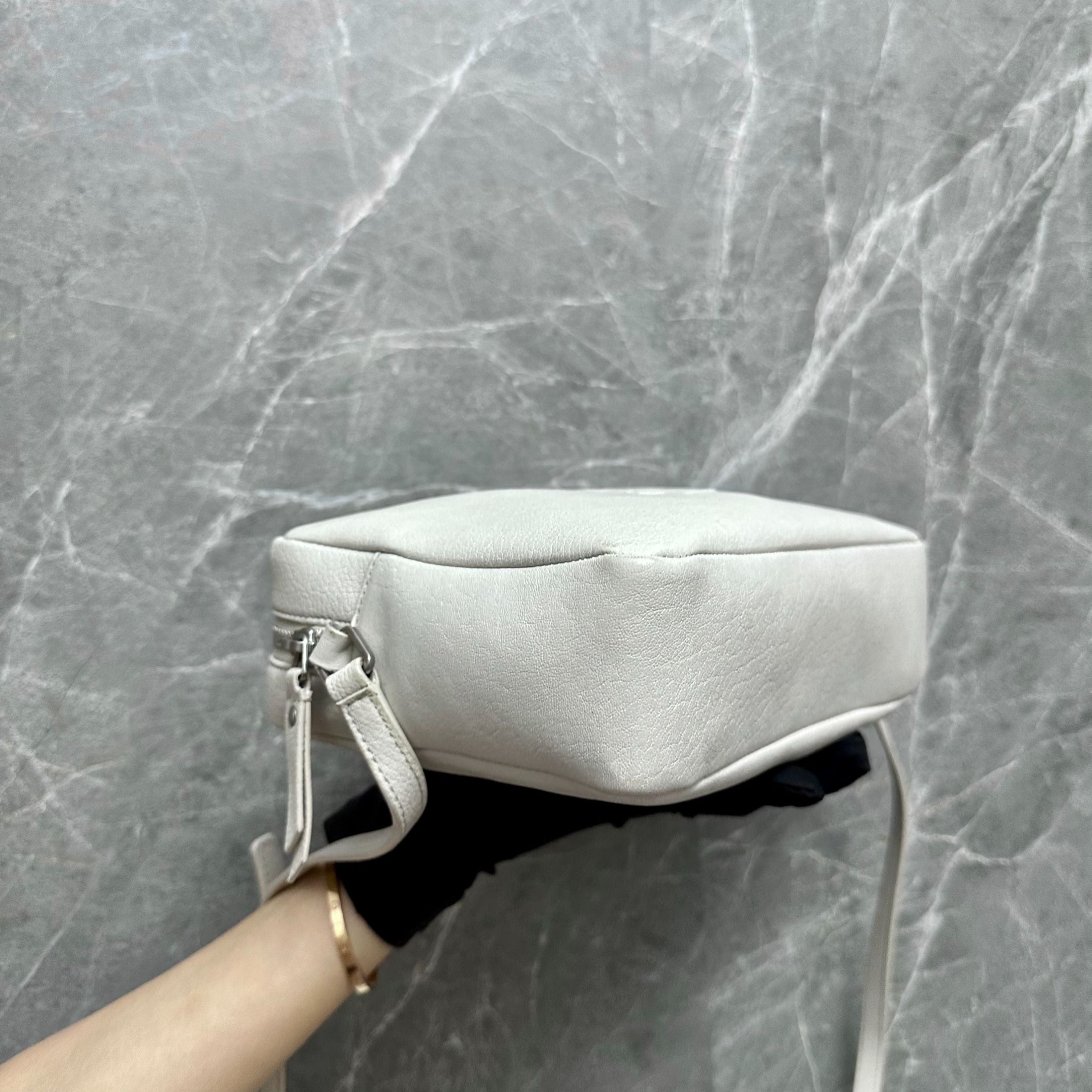 YSL Lou Camera Crossbody Bag White Yves Saint Laurent - Luxury Evermore